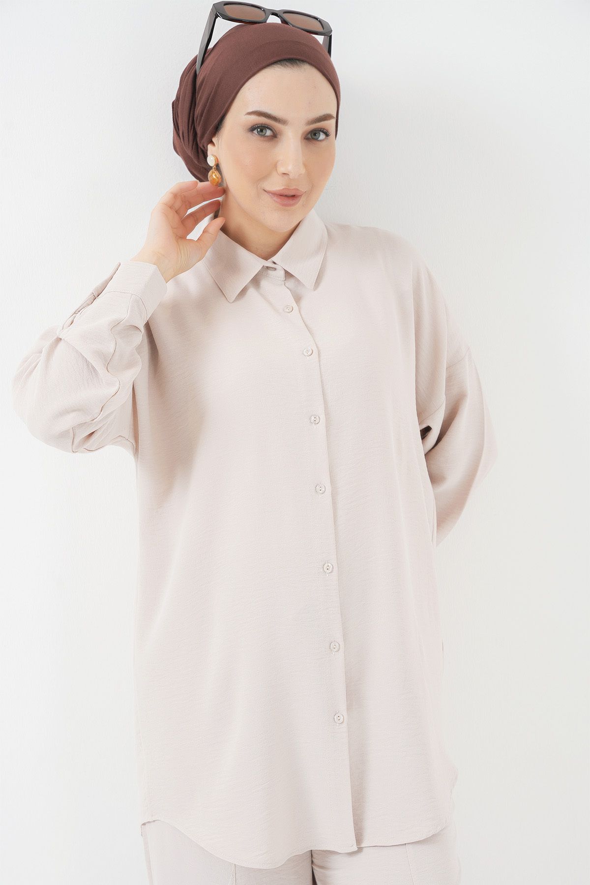 Bigdart-6593 Oversize Double Set - Cream 3