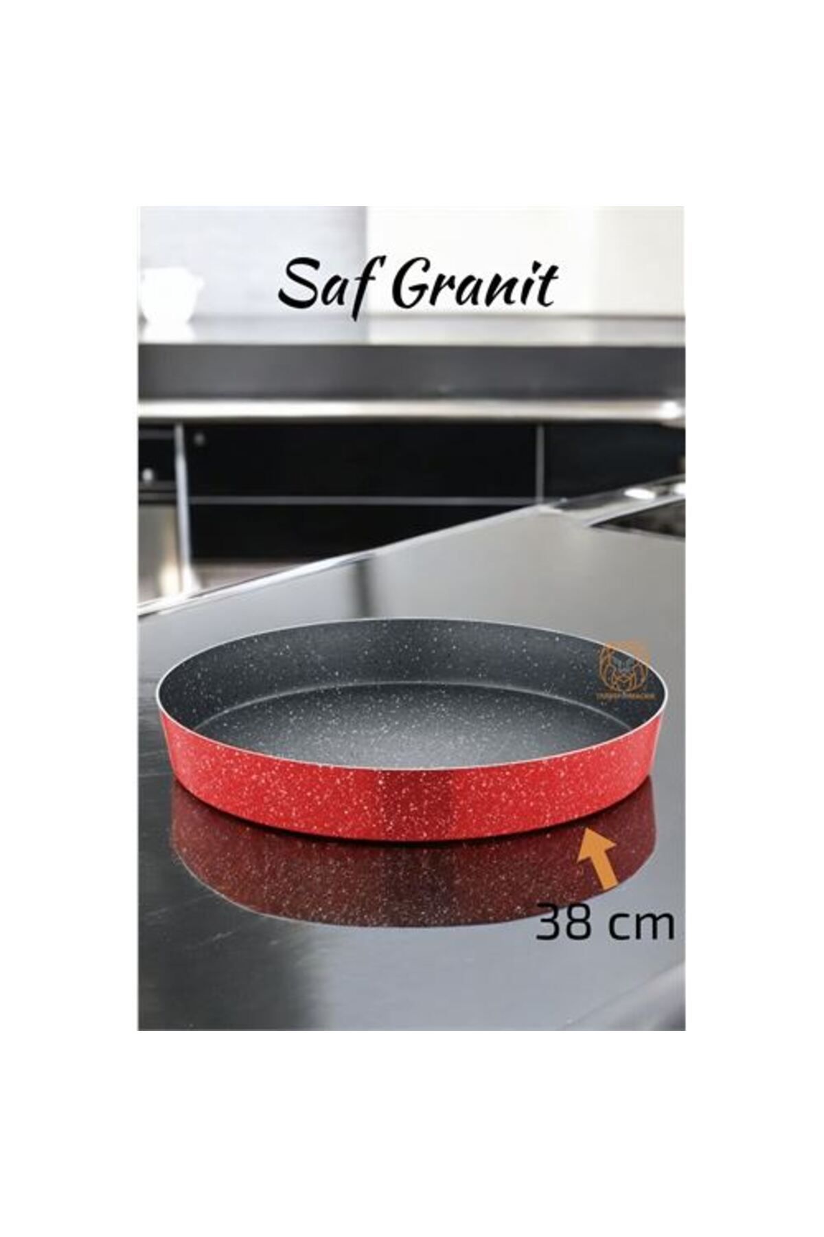 KfksStore Engithalat Granit Fırın Tepsisi 38 Cm Çap Börek Tepsisi