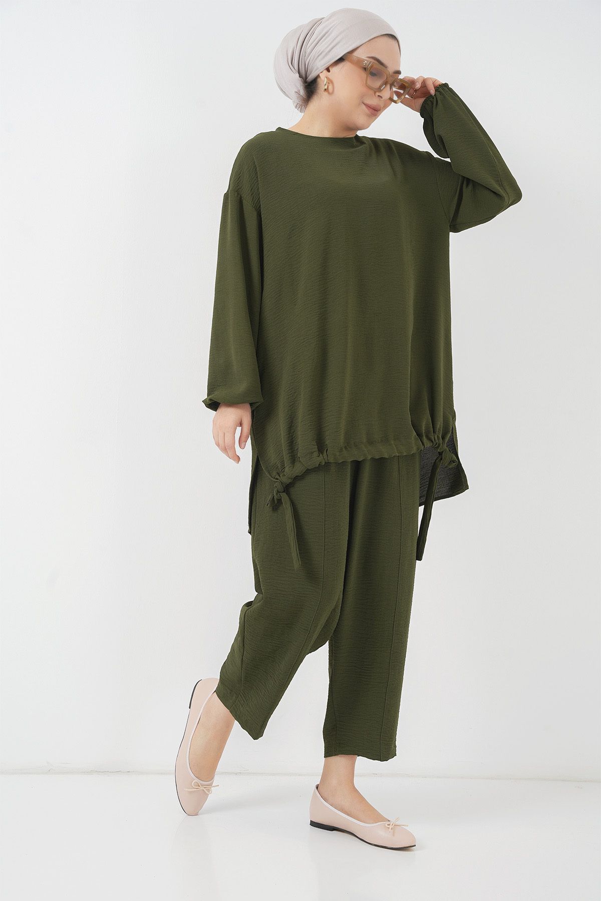 Bigdart-6682 Model Khaki Tunic and Pants Set 4