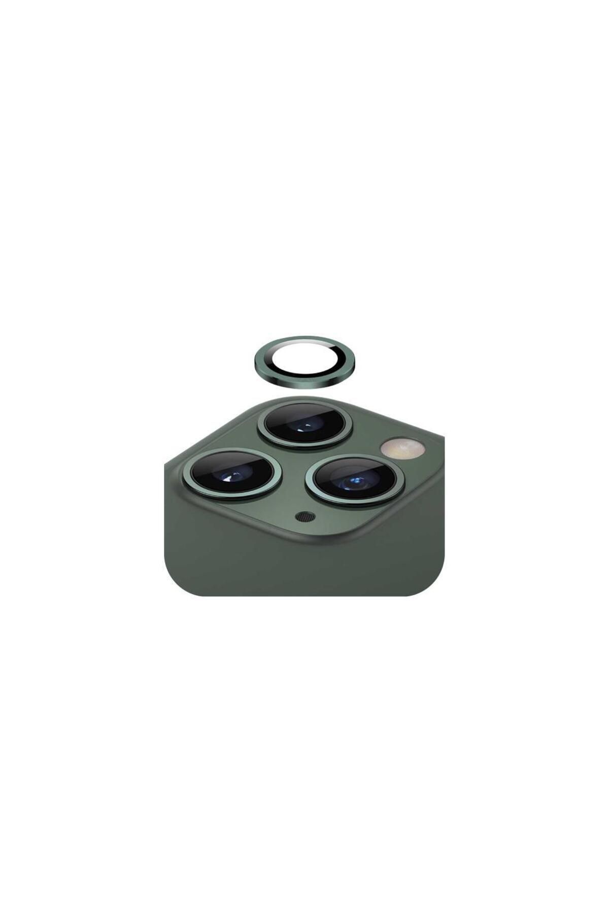 Sunix-Shockproof Sapphire Camera Lens Protector Compatible with iPhone 15 / 15 Plus Green 1