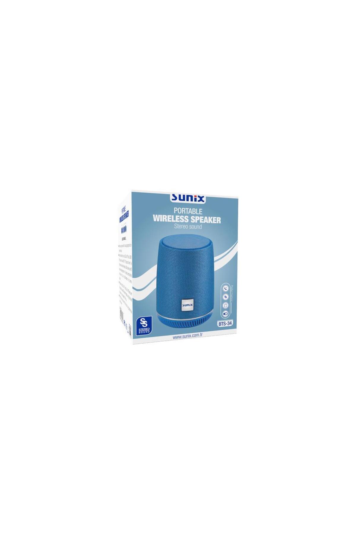 Sunix Taşınabilir Bluetooth Hoparlör Bts-34 Siyah - Fiyatı, Yorumları