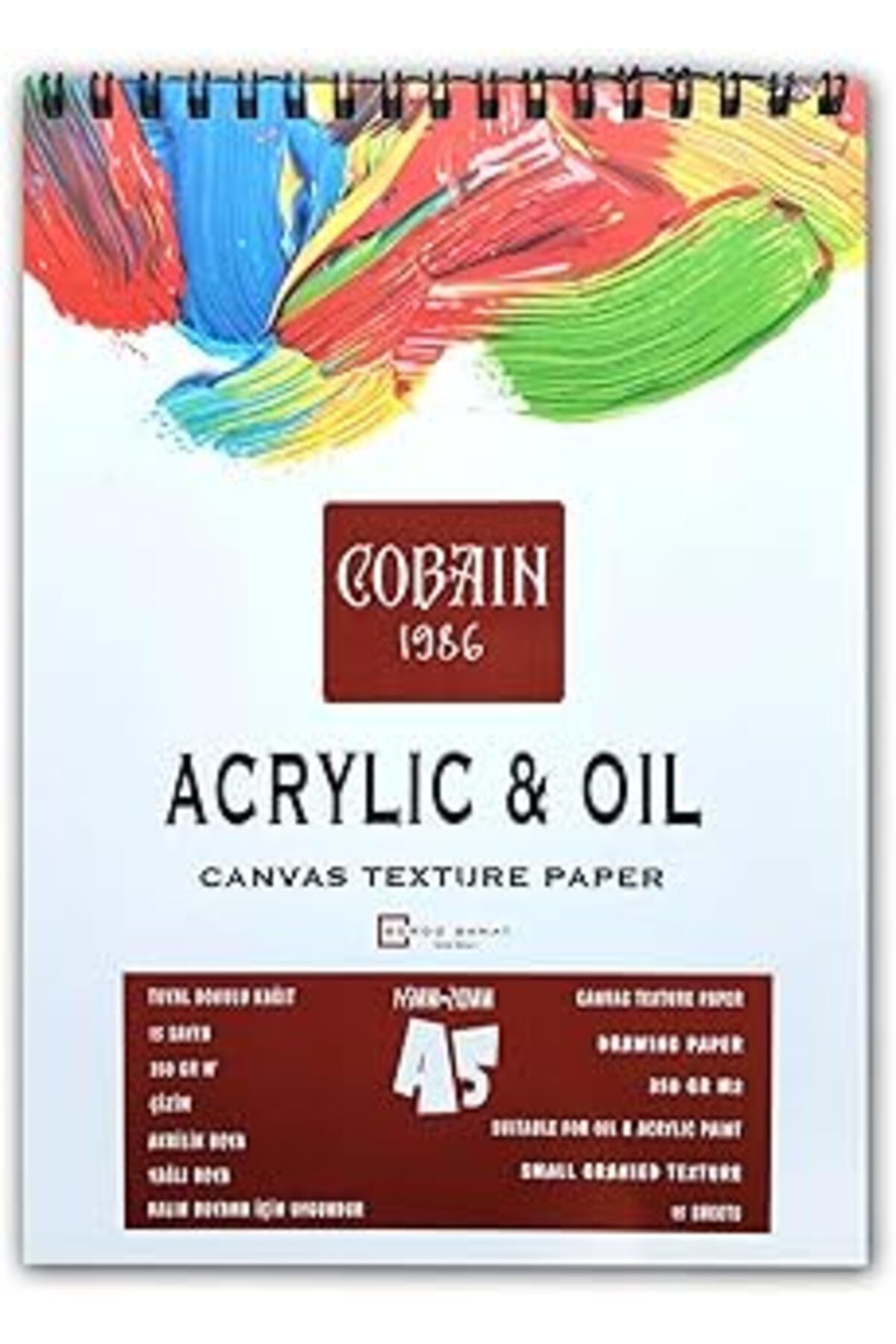 Genel Markalar Cobain 1986 Akrilik Boyama Defteri (A5)