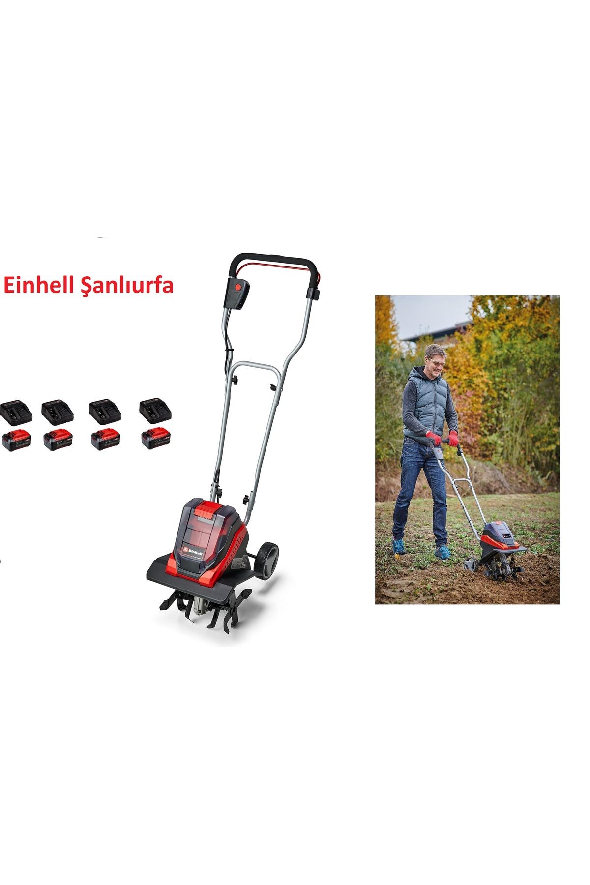 Einhell Ge-Cr 30 Li- Akülü Çapa Makinası+4x5,2 Ah Akü Starter Kit