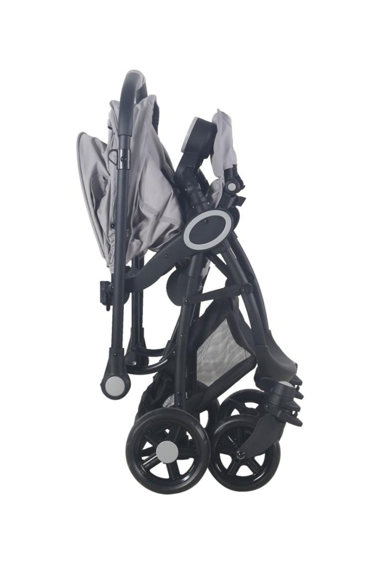 Bonfino-Helios Stroller with Shock Absorbent Wheels, Multi-Recline, Mosquito Net - Grey 7