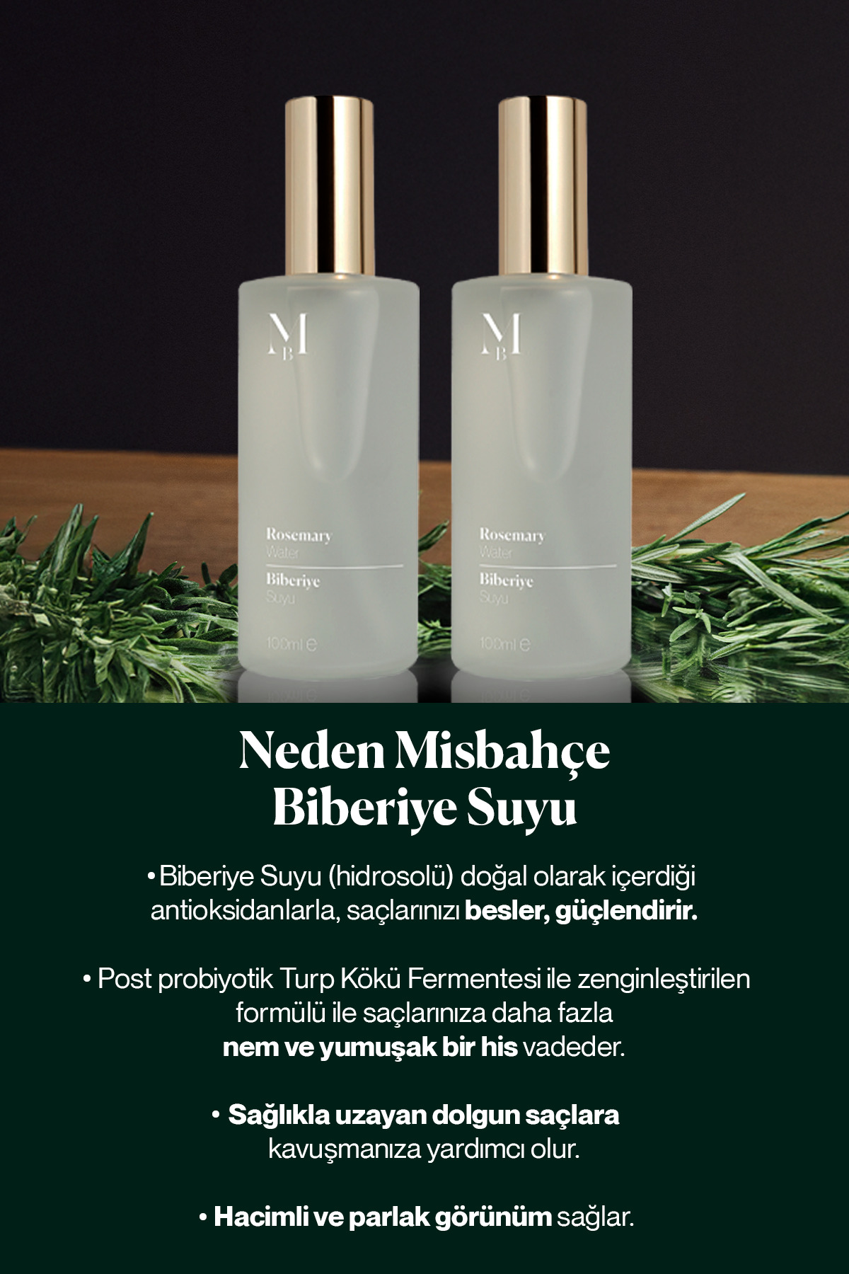 Biberiye Suyu Dökülme Karşıtı & Saç Uzamasını Destekleyici Saç Toniği 100 ml — MB-RM-100 — تصویر 6 از 6