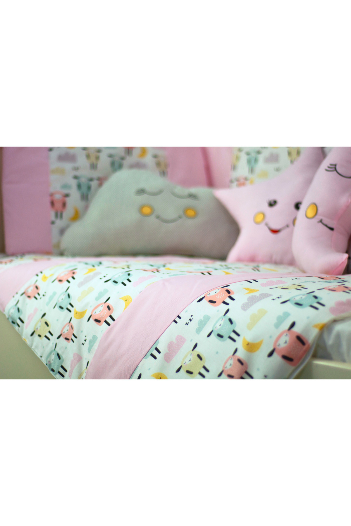 Kista Baby Park Yatak Bebek Uyku Seti Nevresim Takımı 70x110 Zuzu Pembe fotoğrafı 5 (önizleme)