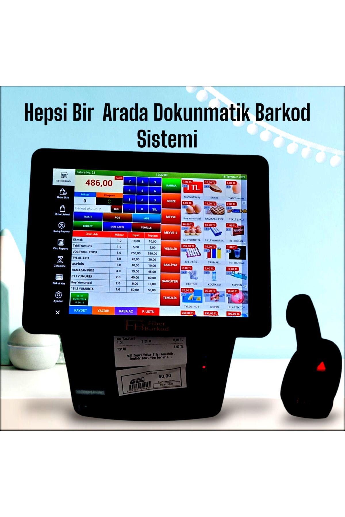 FİBER BARKOD EN UYGUN BARKOD SİSTEMİ / ANDROİD SET / FİBER BARKOD