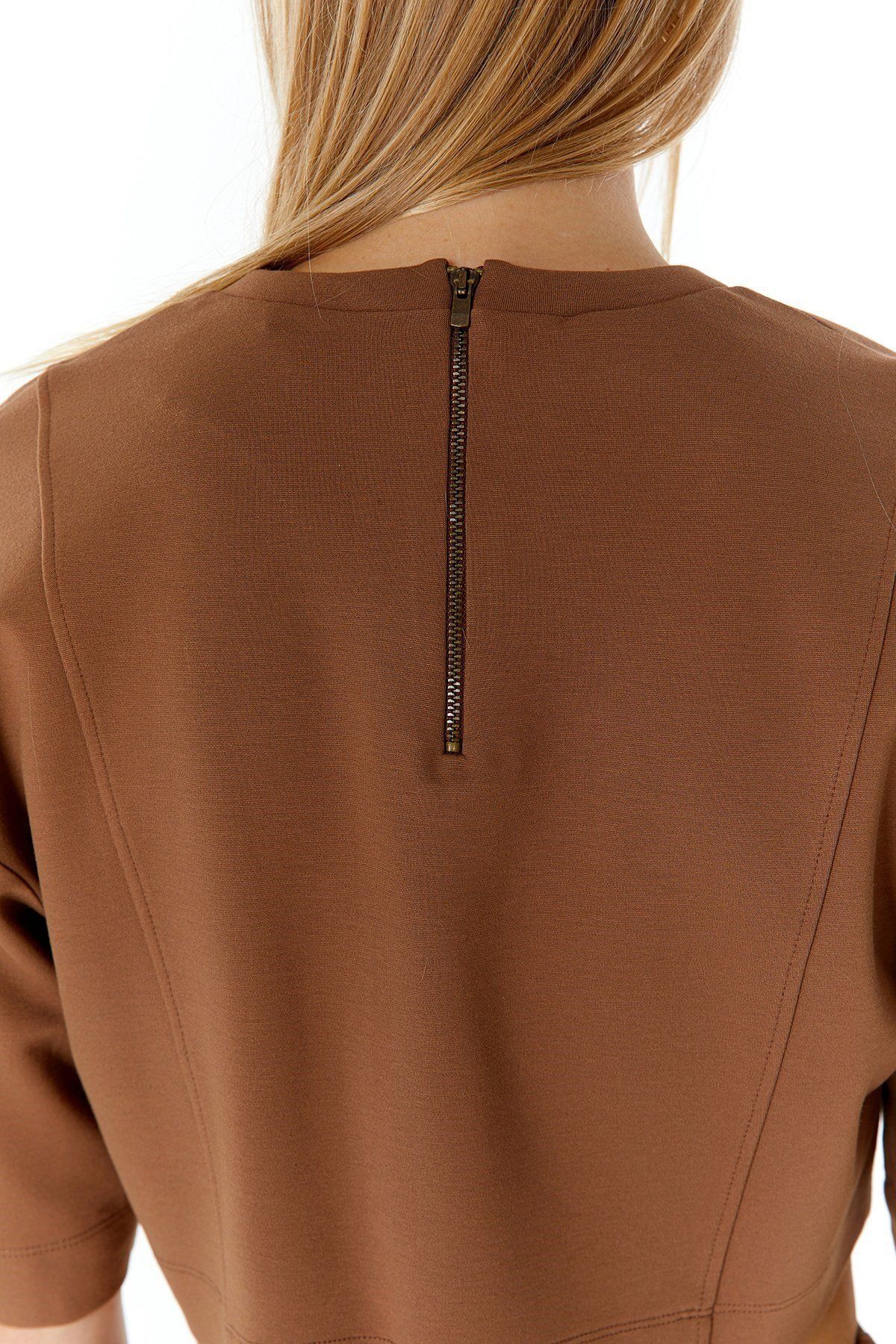 Rue Studio-Tricou Camel Basic Crop 6