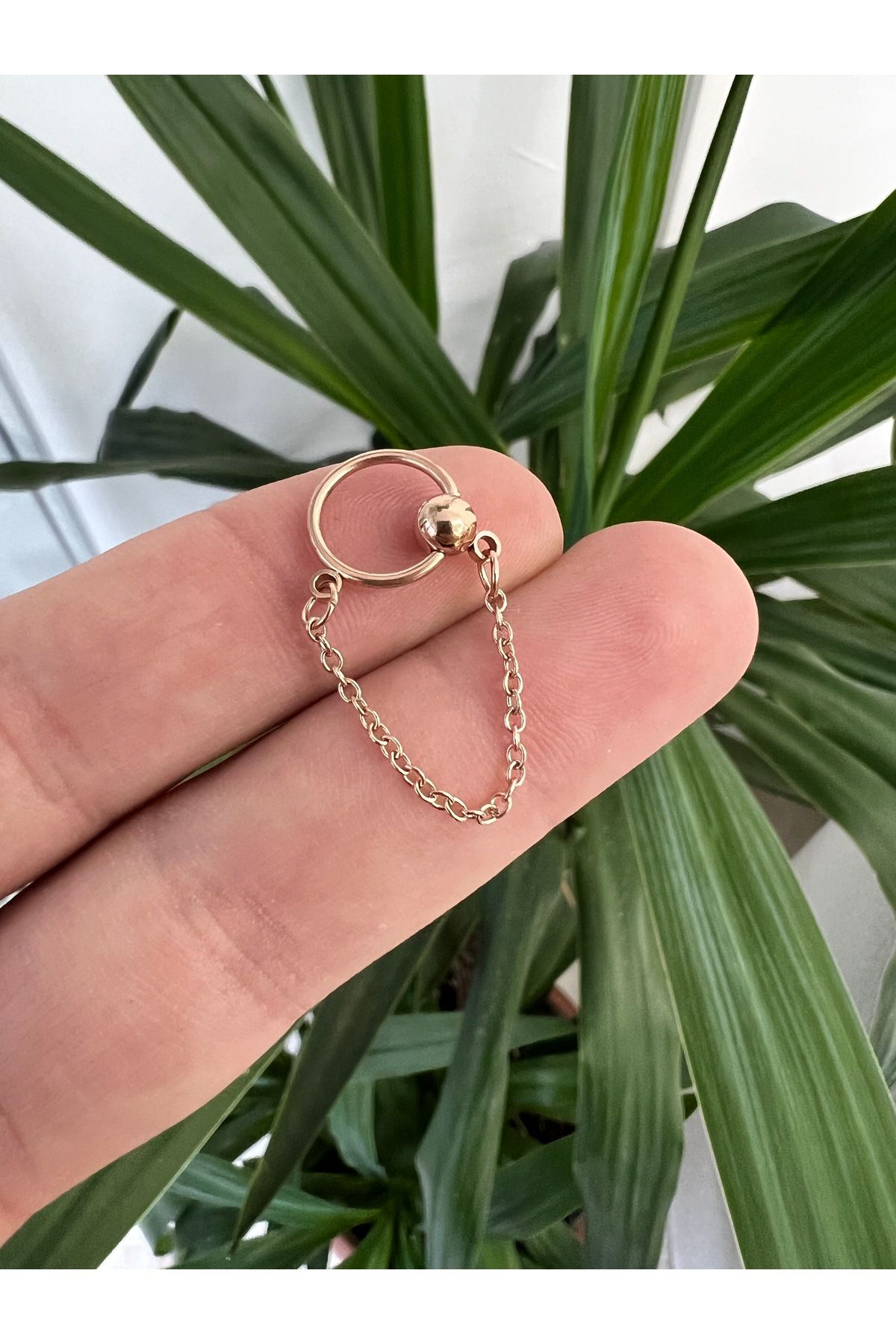 Karınca Piercing-Chain Dangle Helix Ear Piercing - Cartilage Nozzle Earring Surgical Steel 6