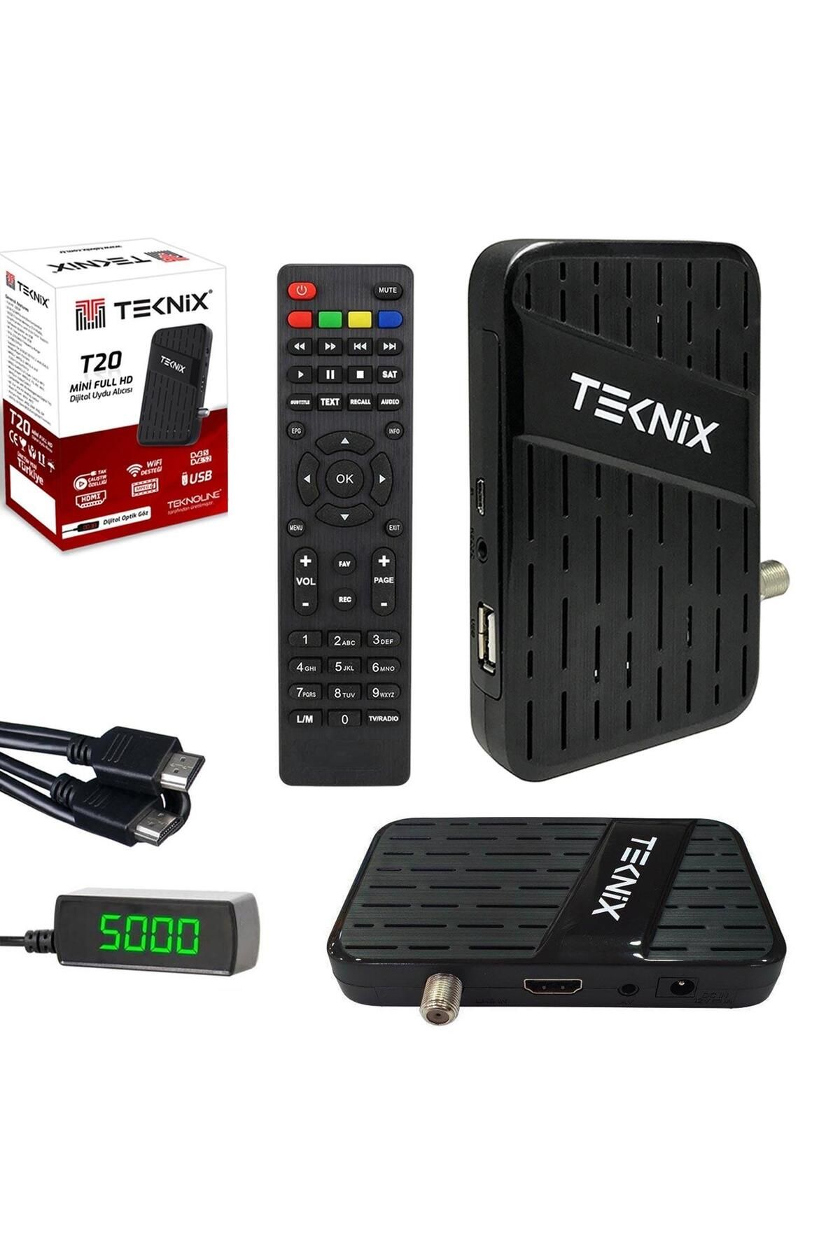 SH TICARET TEKNİX T-20 Uydu Alıcı Mini Full Hd Youtube Wifi Destekli