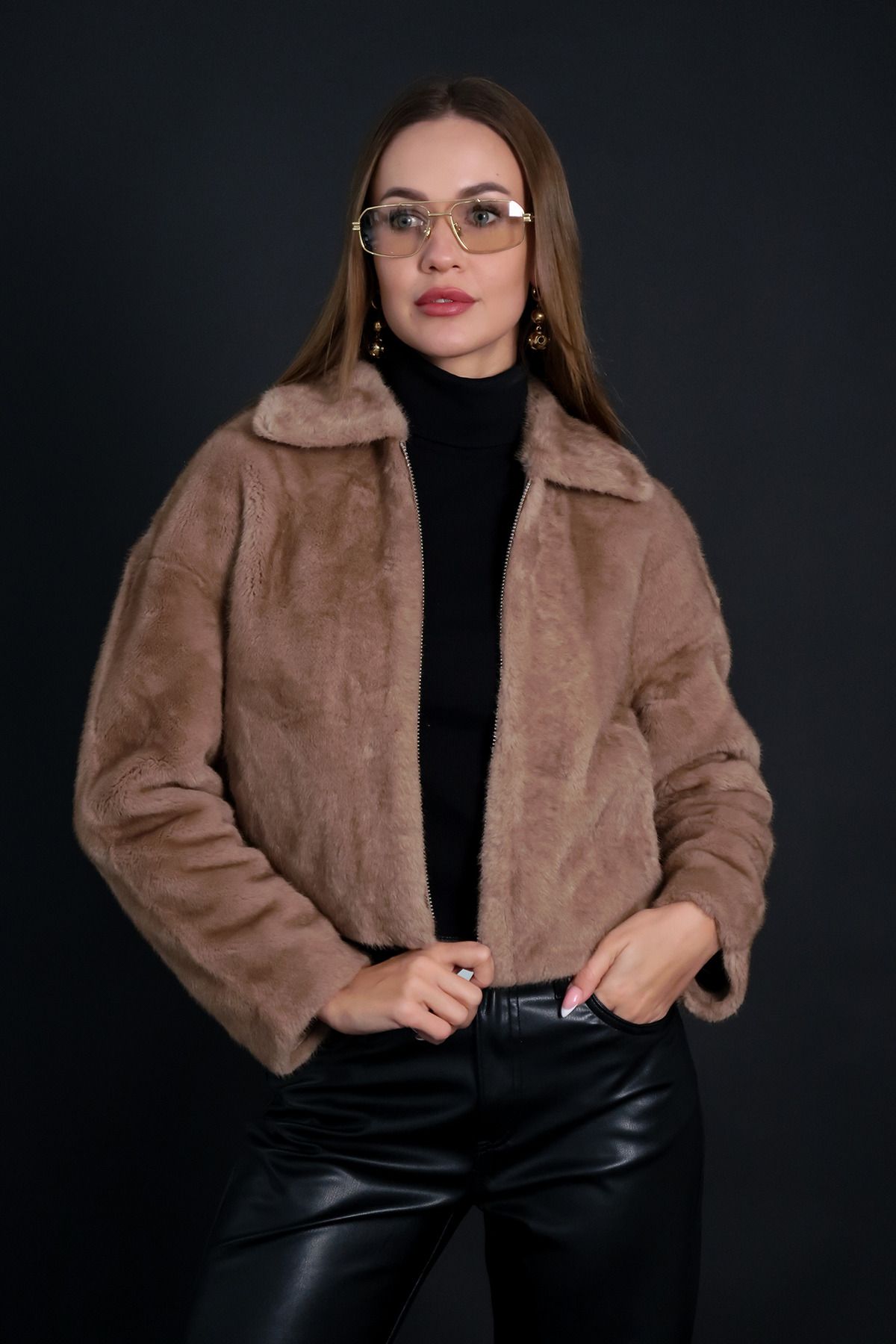 Christinas Storm Camel Super Soft Faux Fur