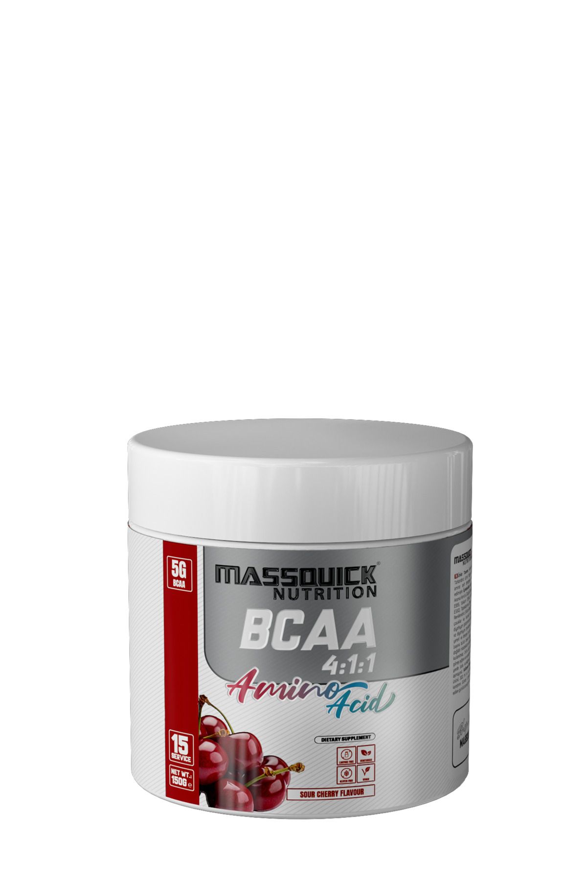 massquick BCAA Amino Asit 4:1:1 150G 15 Servis Vişne Aromalı