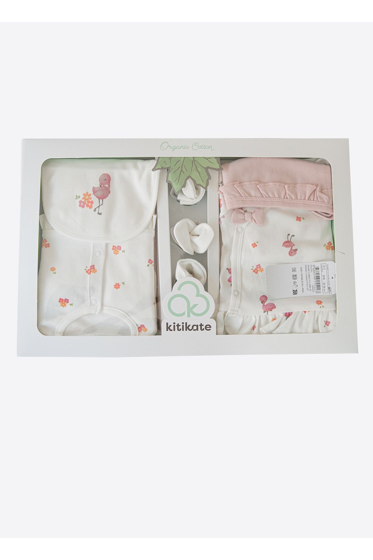 kitikate ORGANİK FLAMINGO 10'LU ZIBIN SET