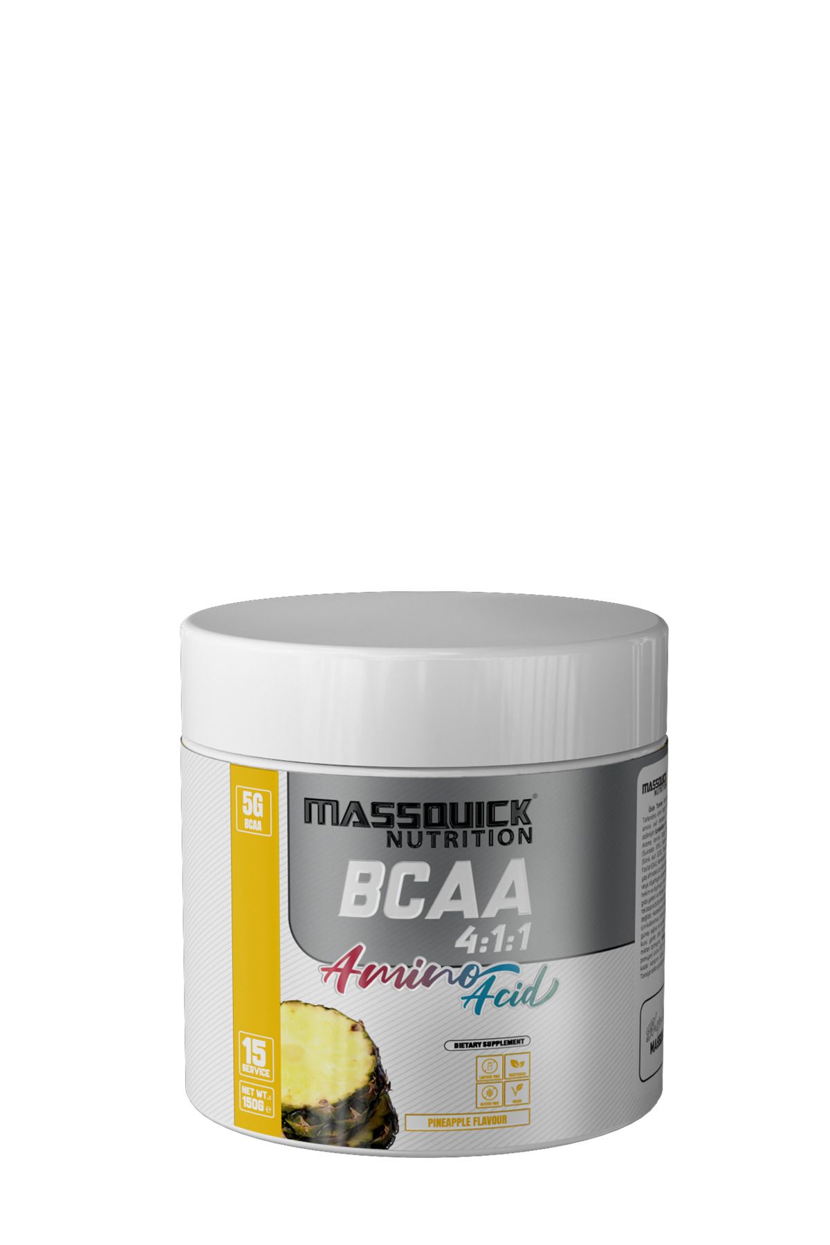 massquick BCAA Amino Asit 4:1:1 150G 15 Servis Ananas Aromalı