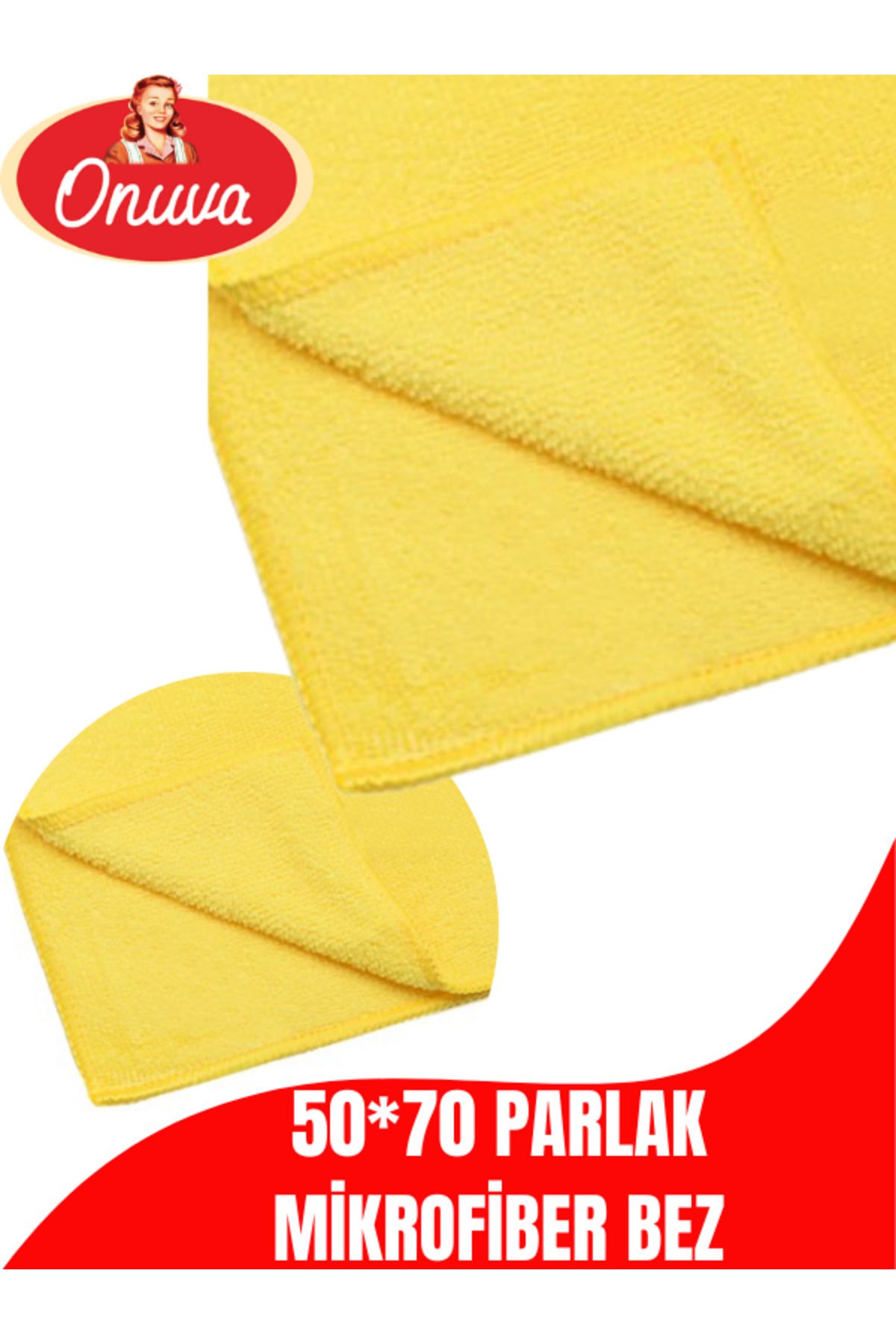 ONUVA 50*70 Profesyonel |Parlak Çok amaçlı Mikrofiber temizlik bezi | Araba ve Ev Temizliğinde öncü