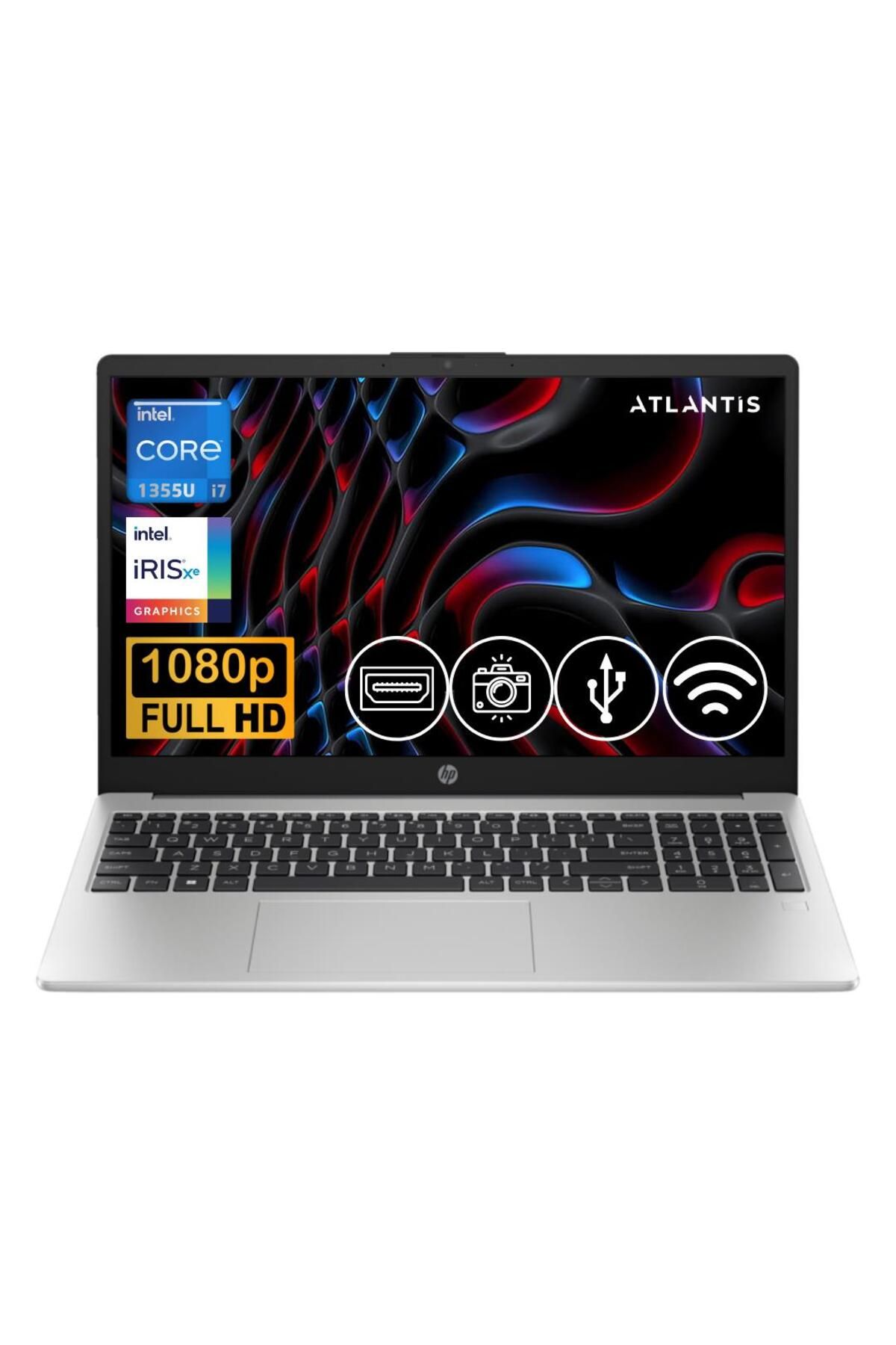 HP 250 G10 Intel Core i7 1355U 40GB 2TB M.2 SSD 8A541EA ATL19 15.6" Fdos Taşınabilir Bilgisayar