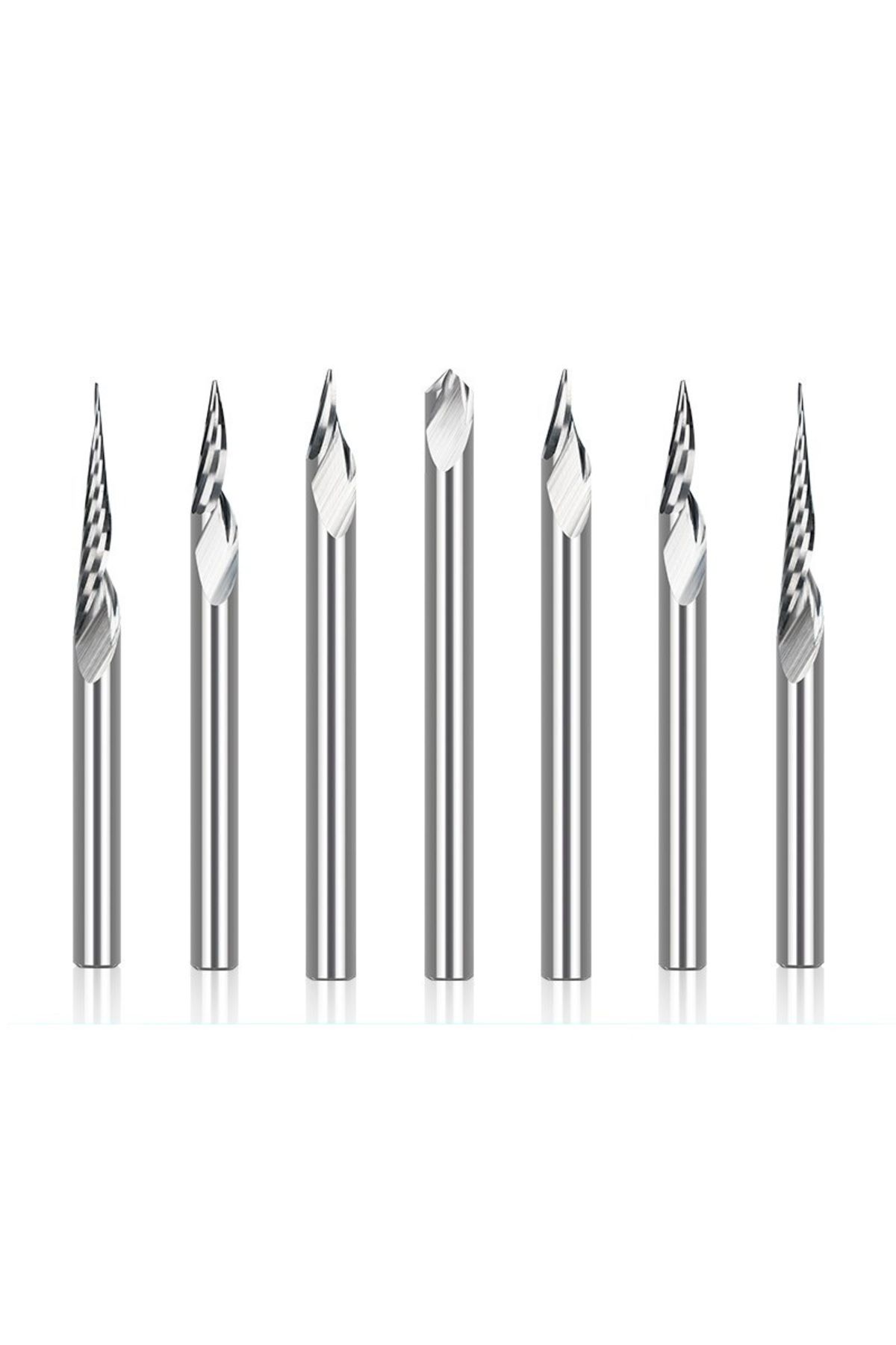 Choice-XCAN PCB Engraving Bit 3.175mm Shank V Shape Carving Bits 10-30 Degrees Carbide CNC Router Bit Ti... 8