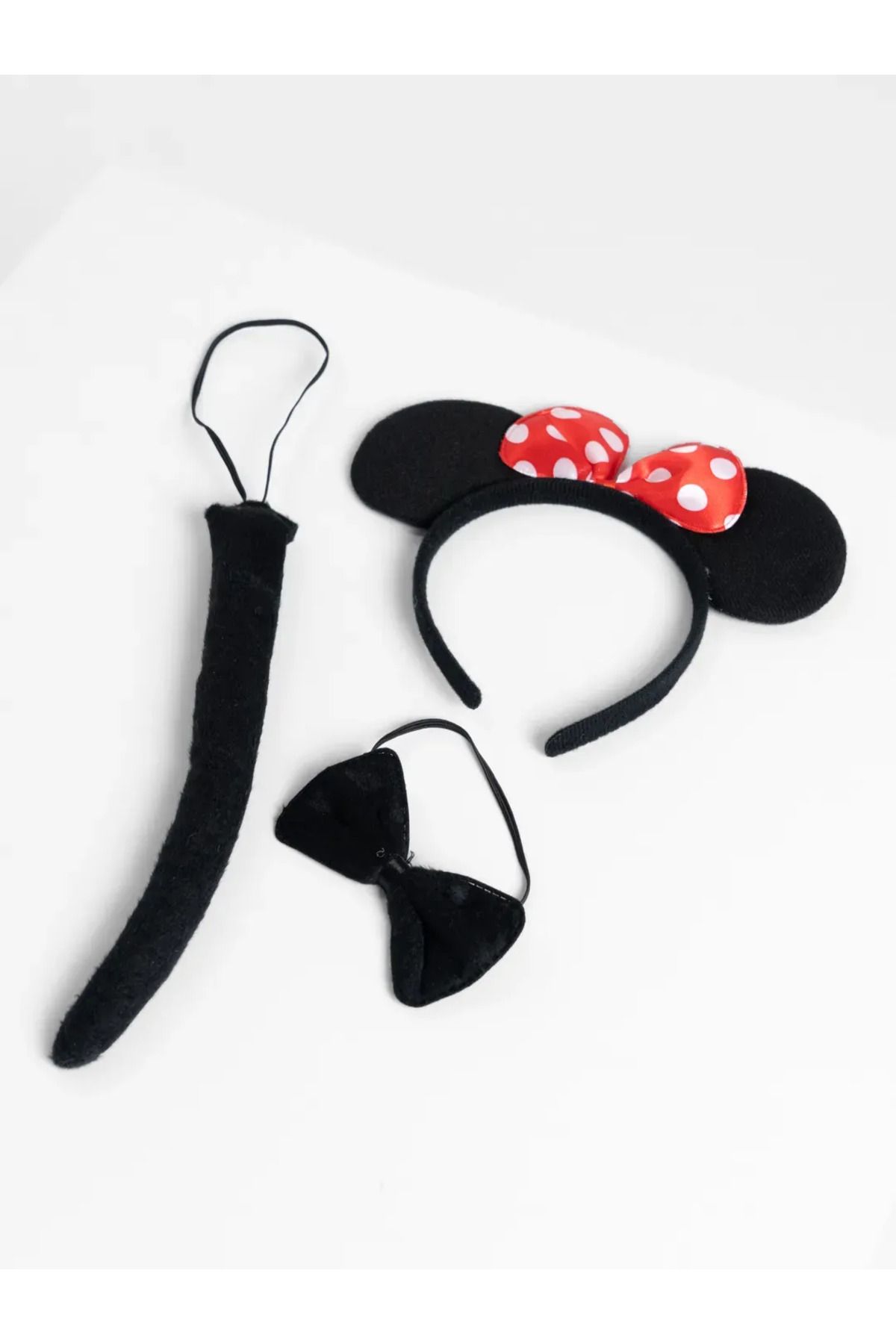 Avantaj Kapıda ® Minnie Mouse Kostüm Seti Taç Kuyruk Papyon Gösteri Seti (Parti Temalı)