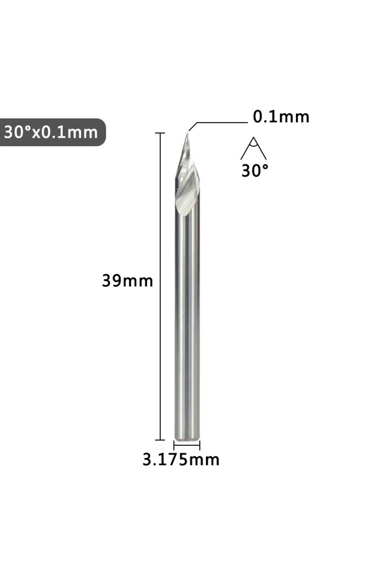 Choice-XCAN PCB Engraving Bit 3.175mm Shank V Shape Carving Bits 10-30 Degrees Carbide CNC Router Bit Ti... 1