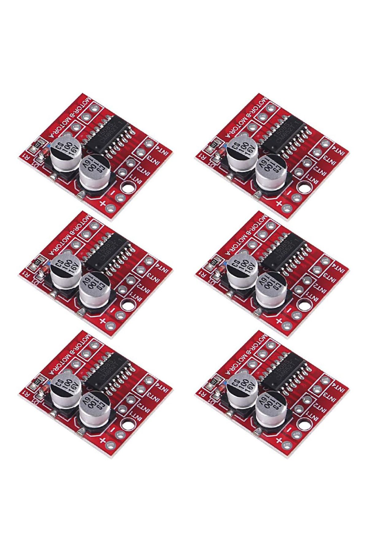 Choice-6 Pcs 6 Pack Mini L298n Dc Motor Driver, Mx1508 Mini Dual Channel 1.5a 2 Way Pwm Speed Controller Du 1