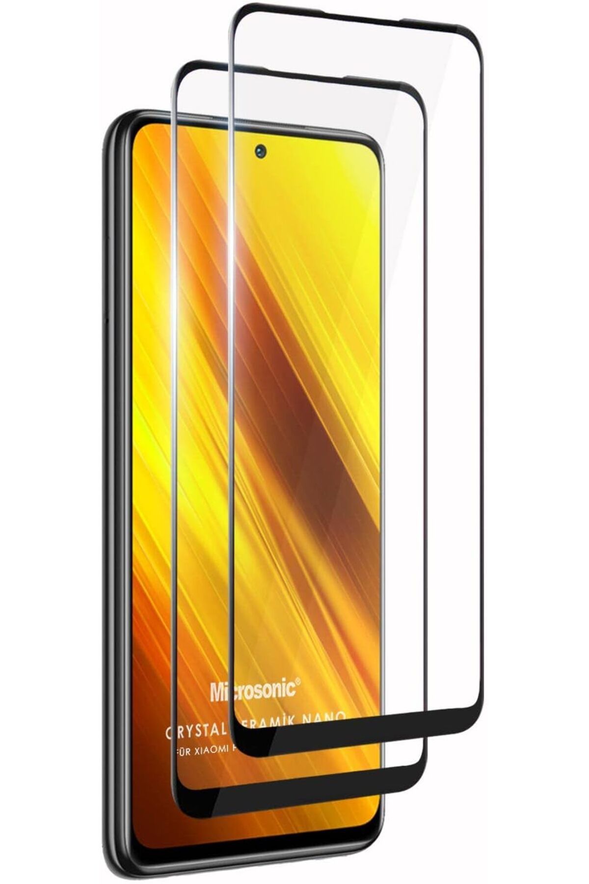 STOREMAX efshopx Xiaomi Poco X3 Pro Crystal Seramik Nano Ekran Koruyucu Siyah (2 Adet) New Desing 1002192