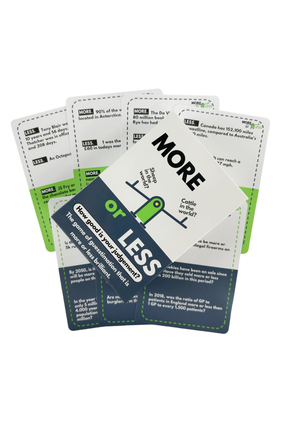 Choice-Dm18-moreless 4 Styles More Or Less Card Game How Good Is Your Judgement Geogpaphy History Science A 1