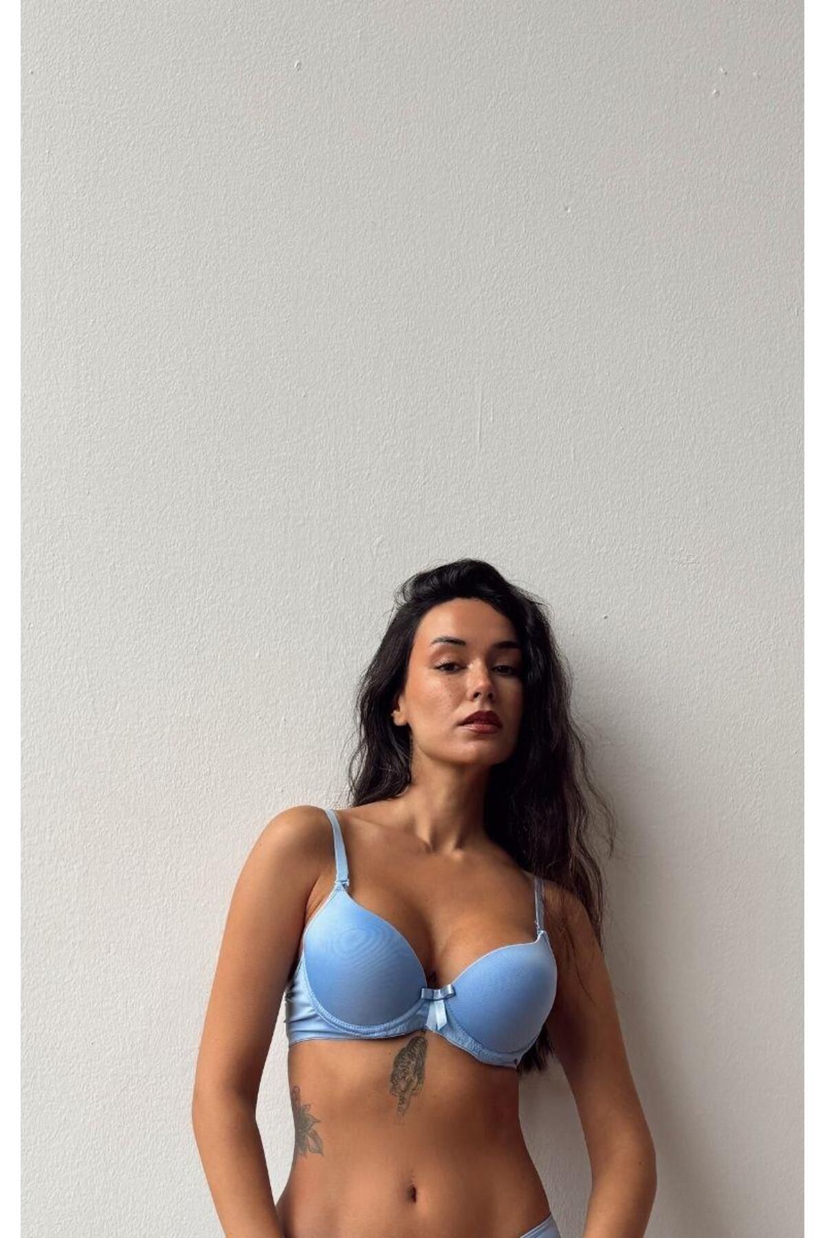 Cansoy-Blue Bra with Microfabric Support (161) 2
