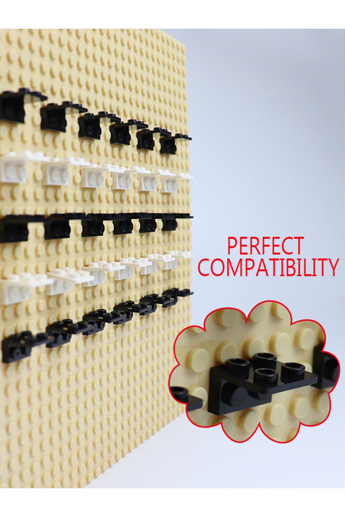 Choice-50PCS 2X2 Dots Figures Stand Base Plate Holder Wall Display DIY MOC Showcase Bracket Building Blo... 8