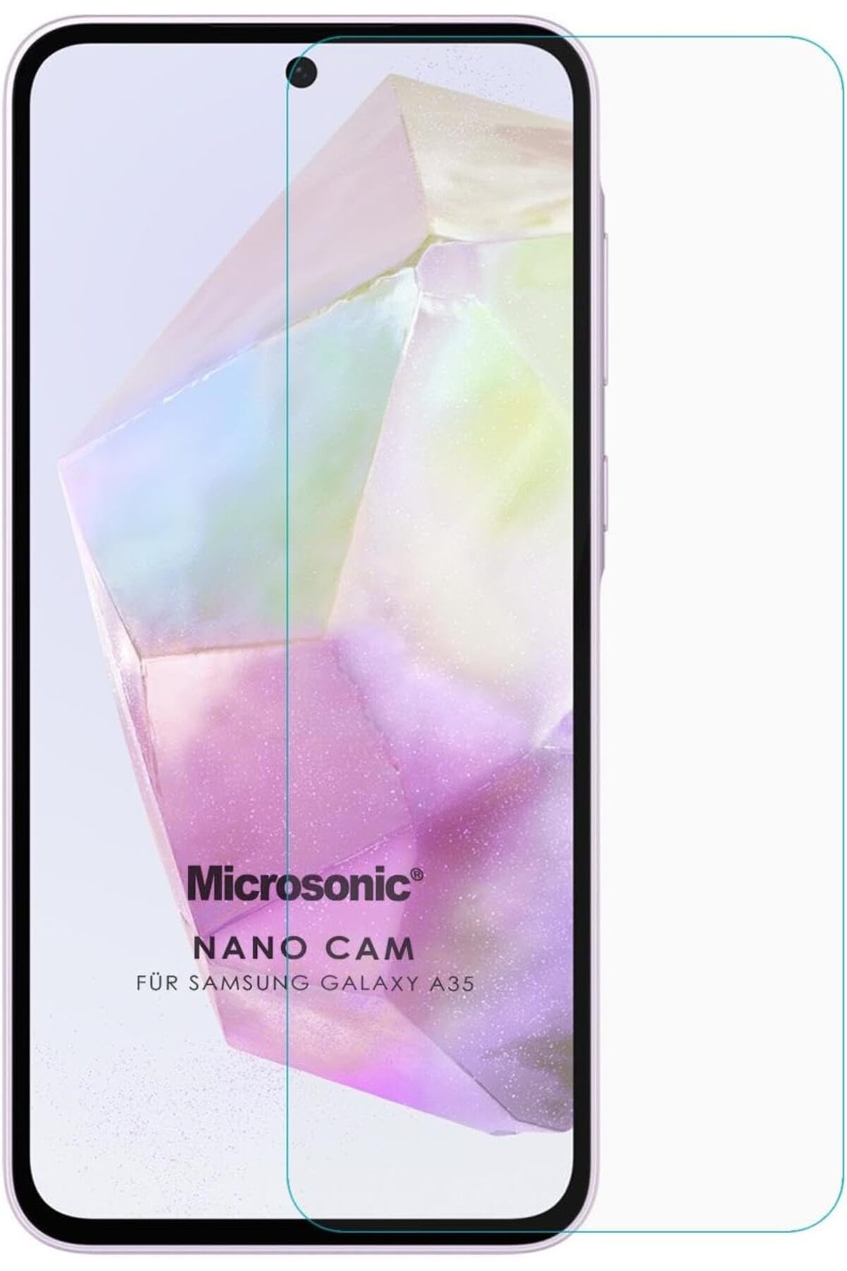 STOREMAX efshopx Samsung Galaxy A35 Nano Glass Cam Ekran Koruyucu [Galaxy A35 ile Uyumlu Ekran Koruyucu - Şe