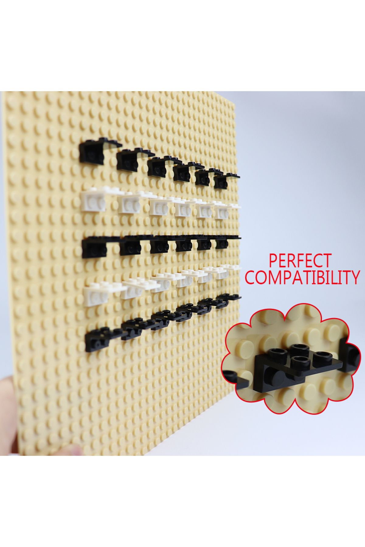 Choice-50PCS 2X2 Dots Figures Stand Base Plate Holder Wall Display DIY MOC Showcase Bracket Building Blo... 4