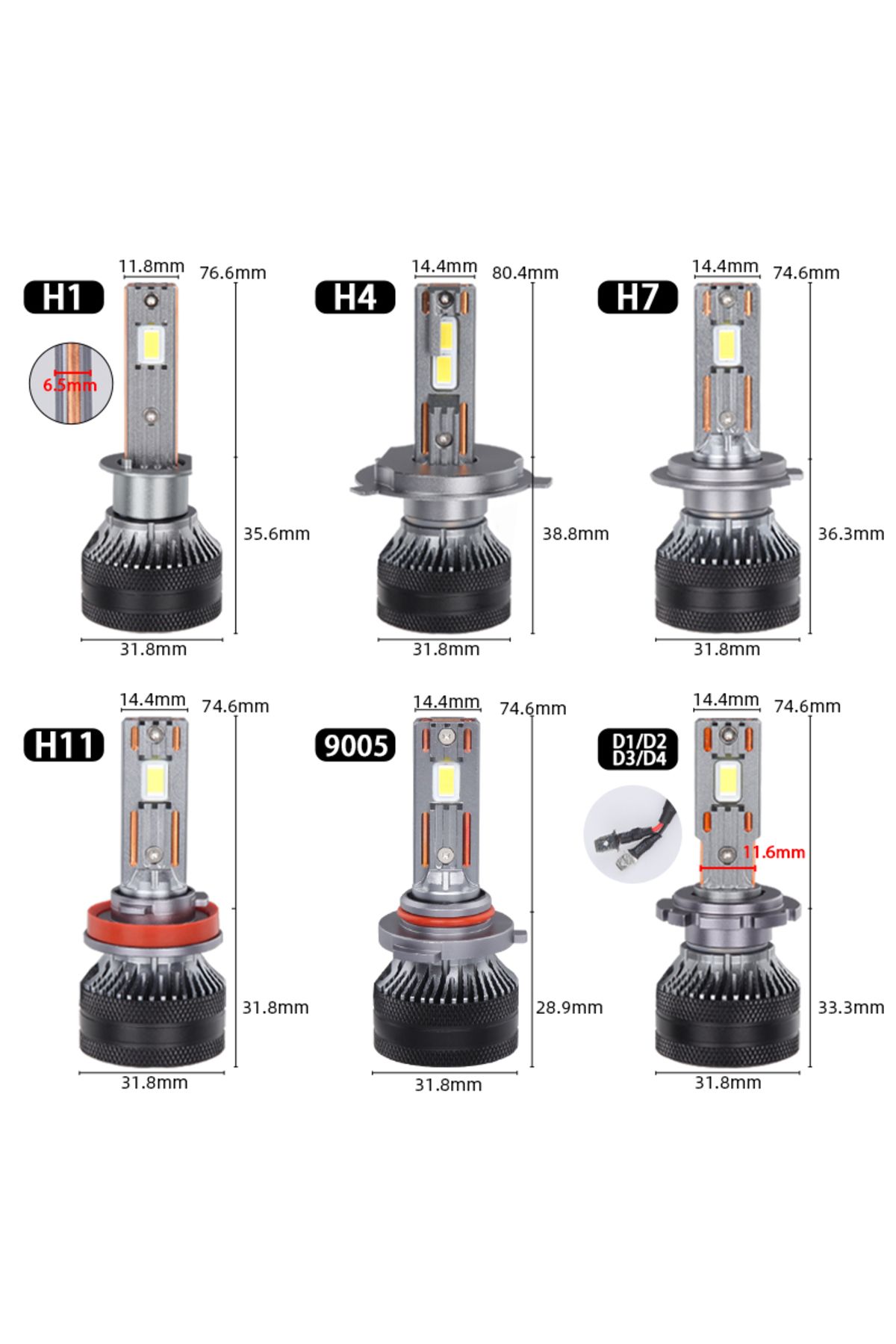 DAWN KNIGHT-H7 6000k Cold White 140w K5c Plus H7 H11 H1 H4 Led Headlight Bulb 4300k Led Hb3 Hb4 Doub 6