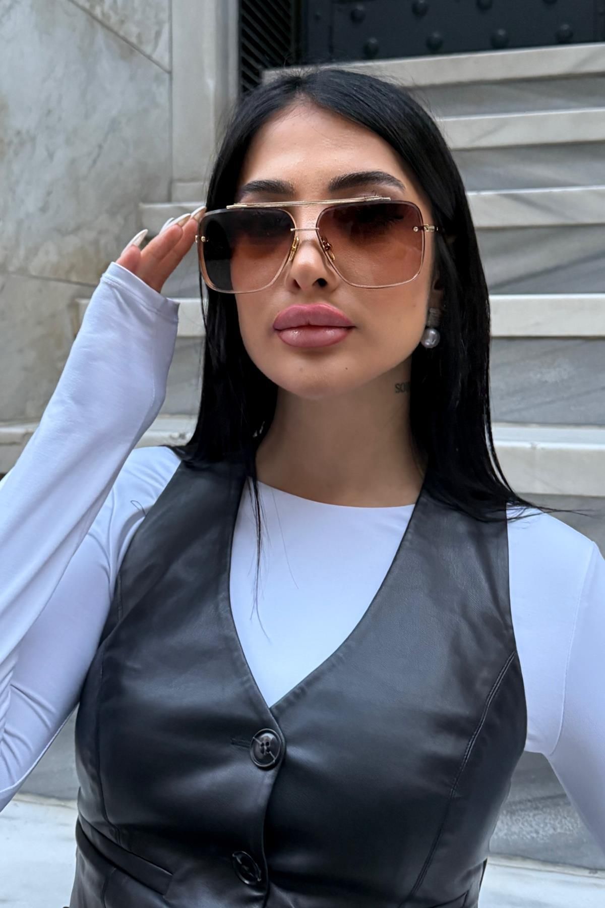 FALAN EYEWEAR Gentle Kadın Güneş Gözlüğü Gold-Kahve