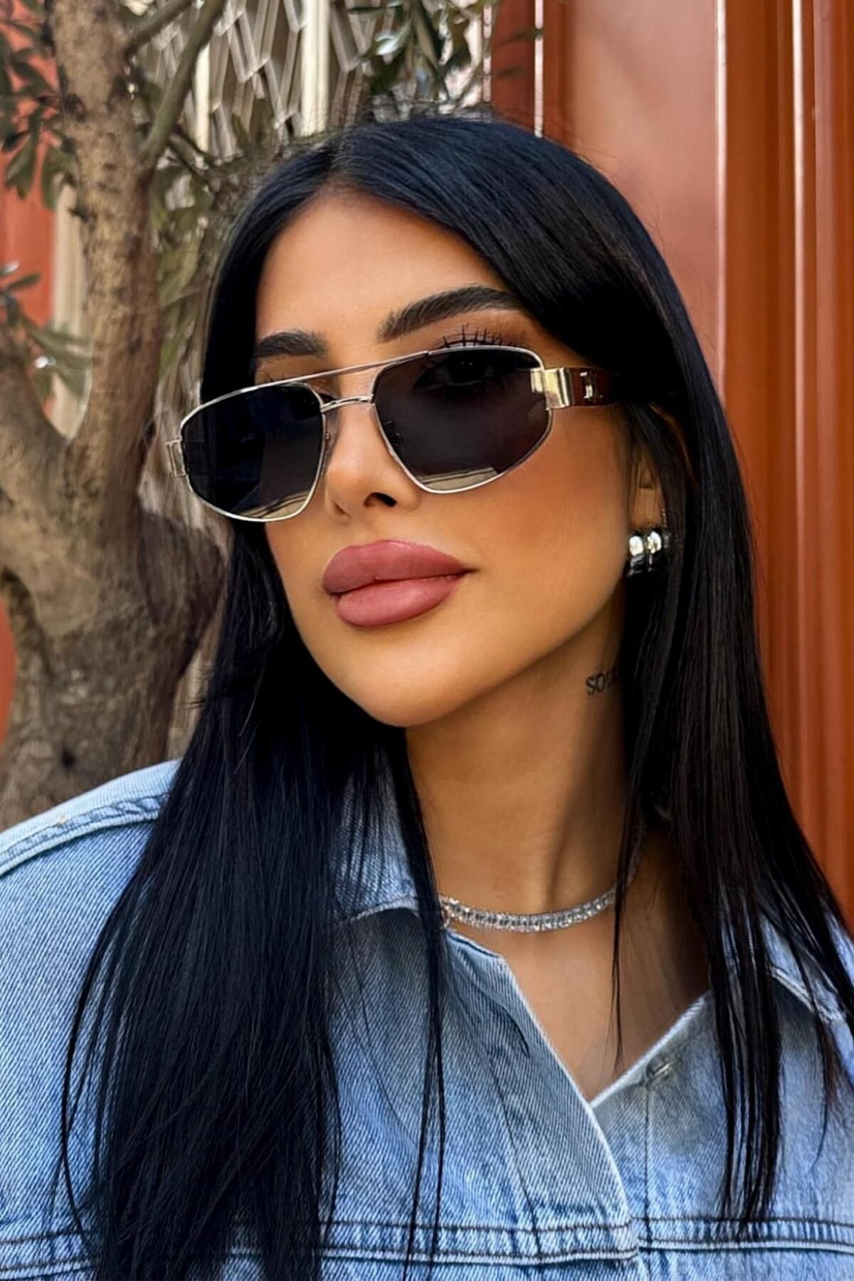 FALAN EYEWEAR Favor Kadın Güneş Gözlüğü Silver-Siyah