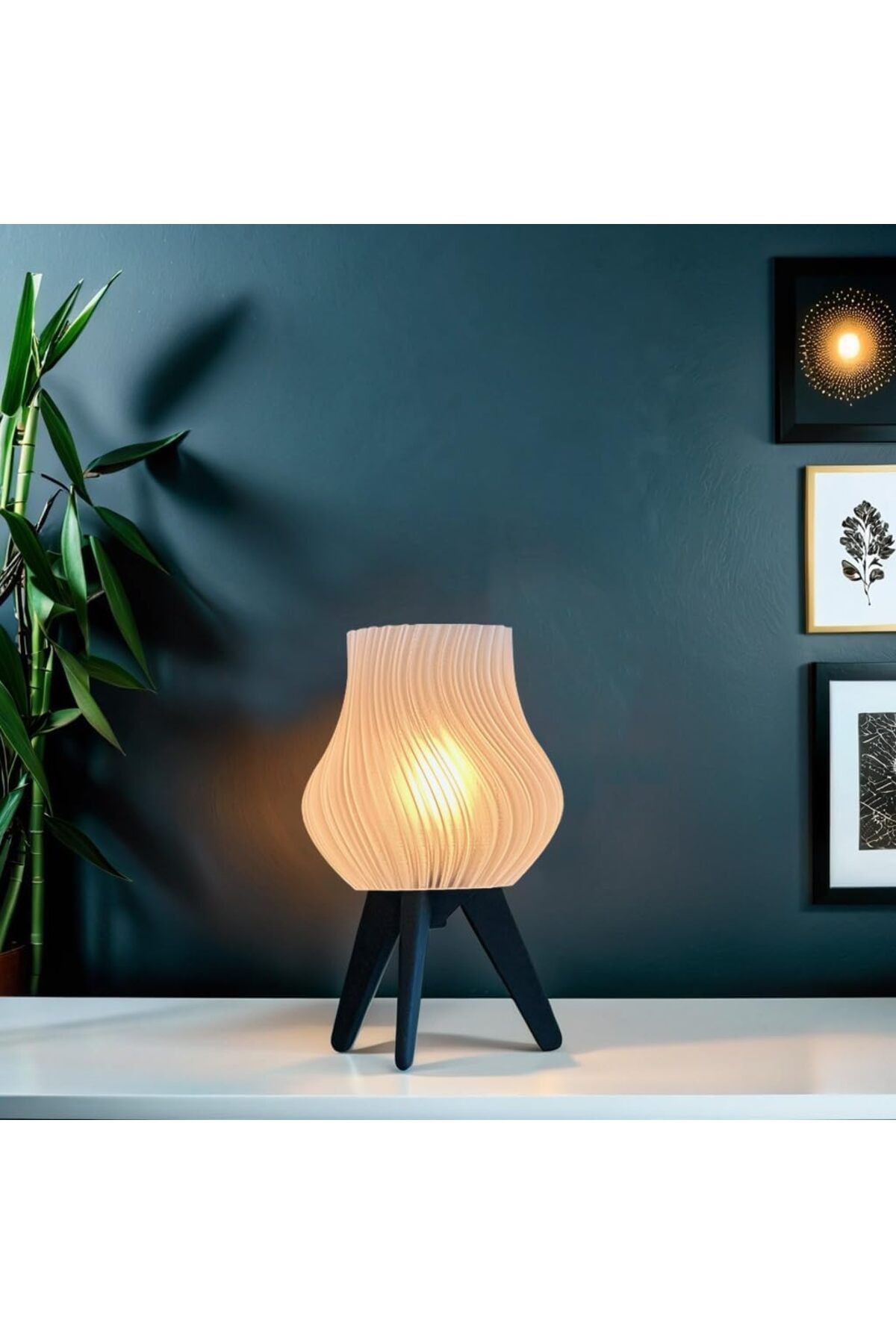 yenibagshop Lambası - Masa Lambası, Yatak Odası Dekoru - Eşsiz Deniz Mercanı Gece Lamba