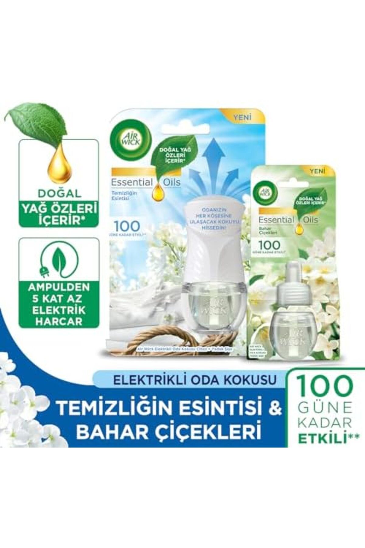 STOREMAX yiltershop Yedek Şişe Bahar Çiçekleri Şişe) + + Yedek Kit (Cihaz Temizliğin Esintisi Oda Koku