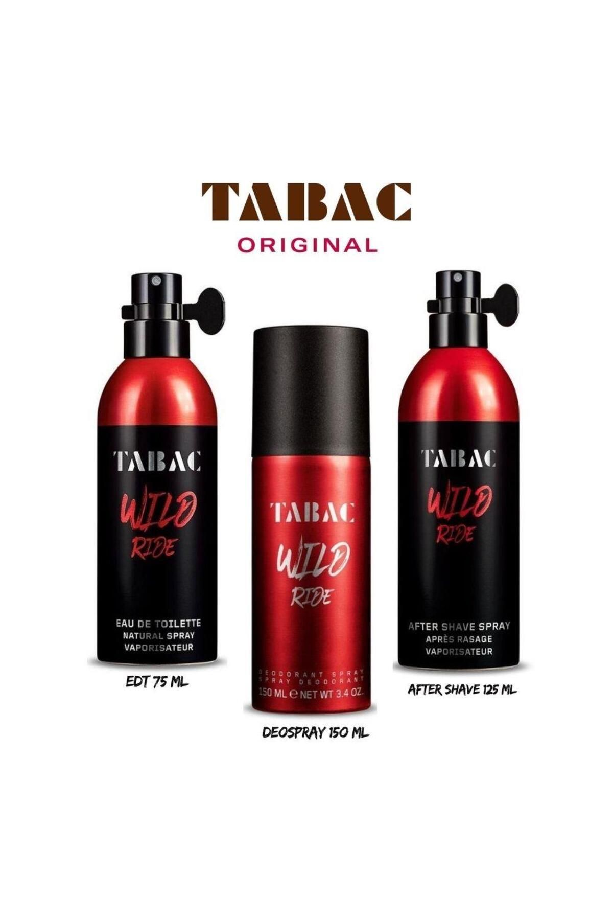 Tabac Wild Ride EDT 75 ml+Deospray 150 ml+After Shave Spray 125 ml Erkek Parfüm Seti