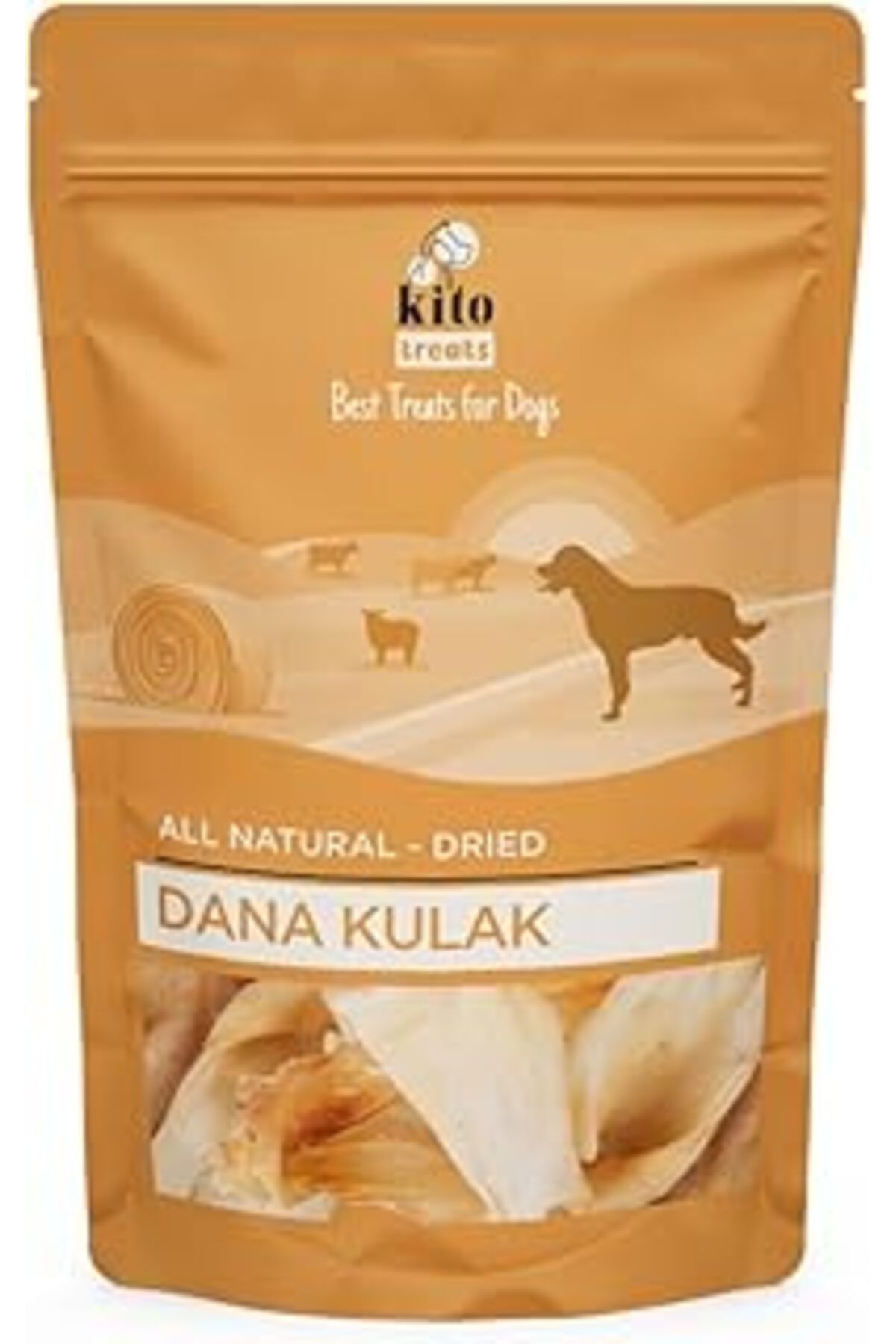 ZUHUDİ Kito Kurutulmuş Dana Kulak Çiğnemelik Köpek Ödül Sı%100 Doğal, Glutensiz, Organik 100 Gr (Dog T