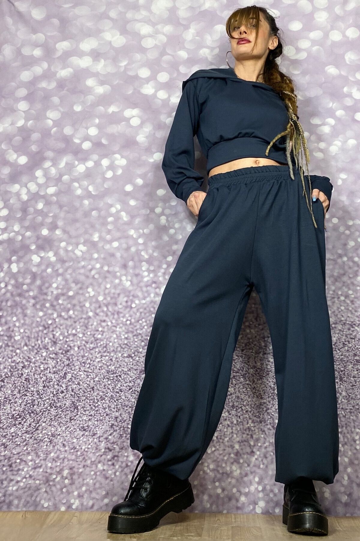 Quincey-Modal Fabric Pant with Smoked Elastic Trousers with Pocket 3