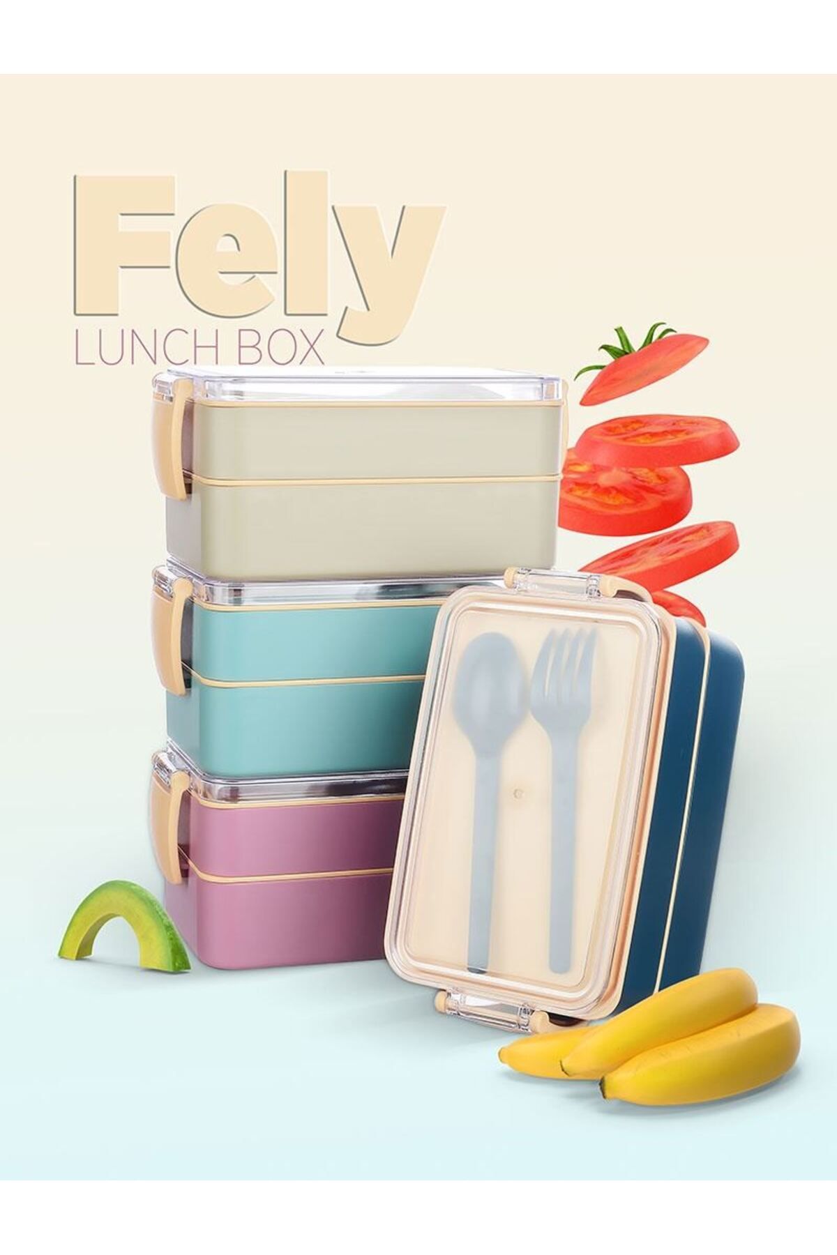 Titiz-Fely 900 ml Lunch Box Set & Storage Container & Lunch Box 6