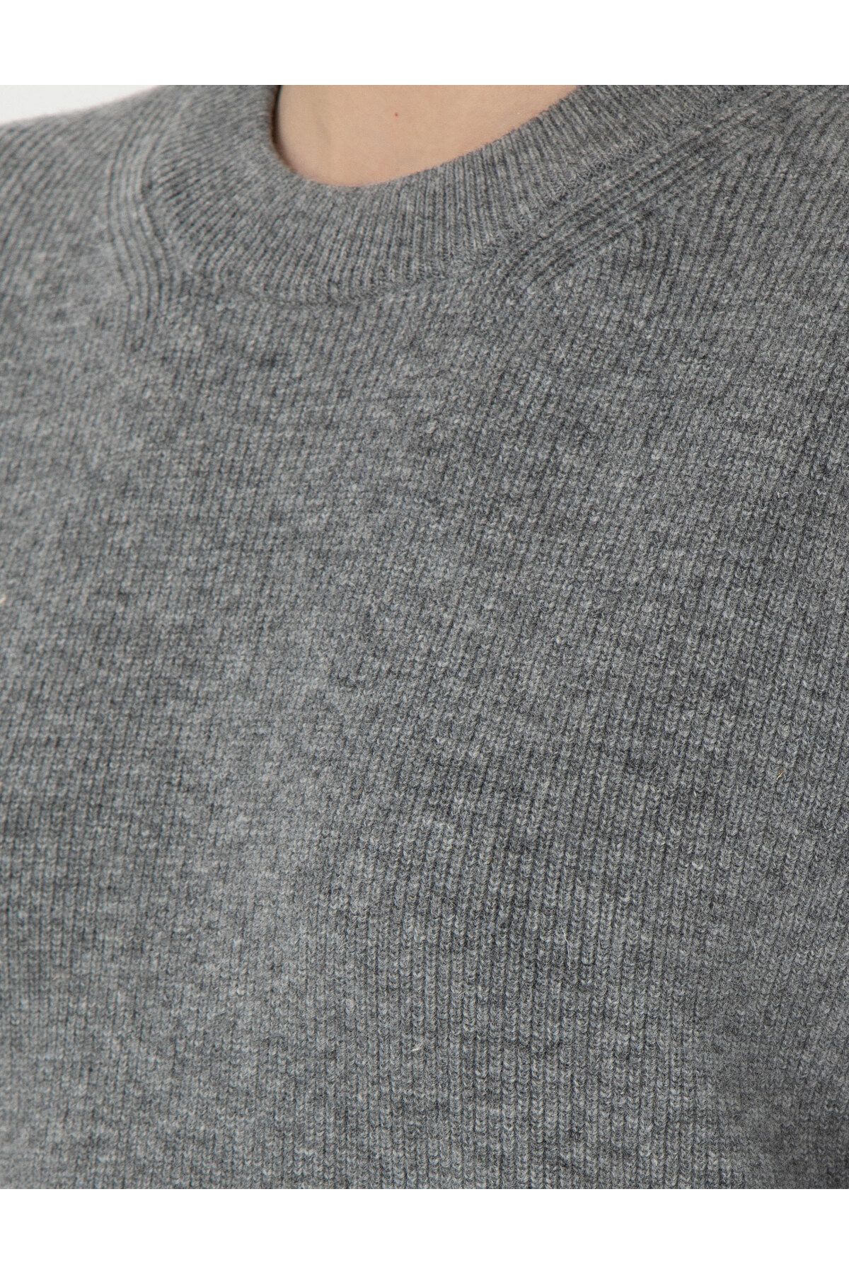 Pierre Cardin-Gray Melange Regular Fit Wool Sweater 50296484 -Vr086 7