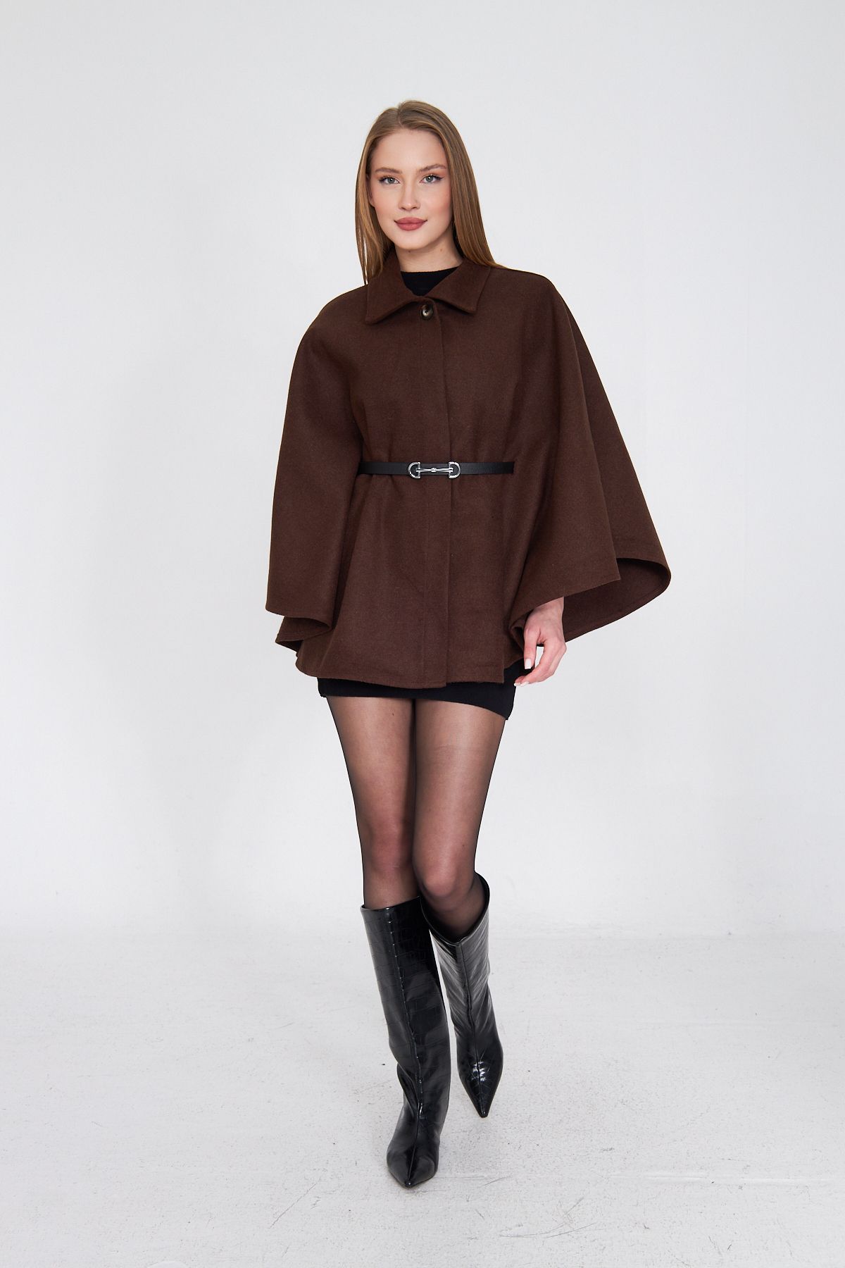 SevdeUgur-Γυναικεία Ζώνη Stamp Poncho / Sevde Ugur 2
