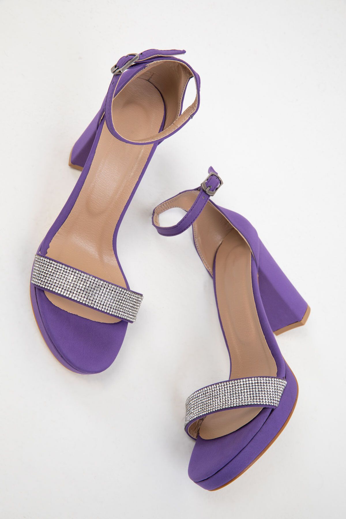 SOHO-Klassische lila matte Satin-Damenschuhe mit Absatz – 20172 4