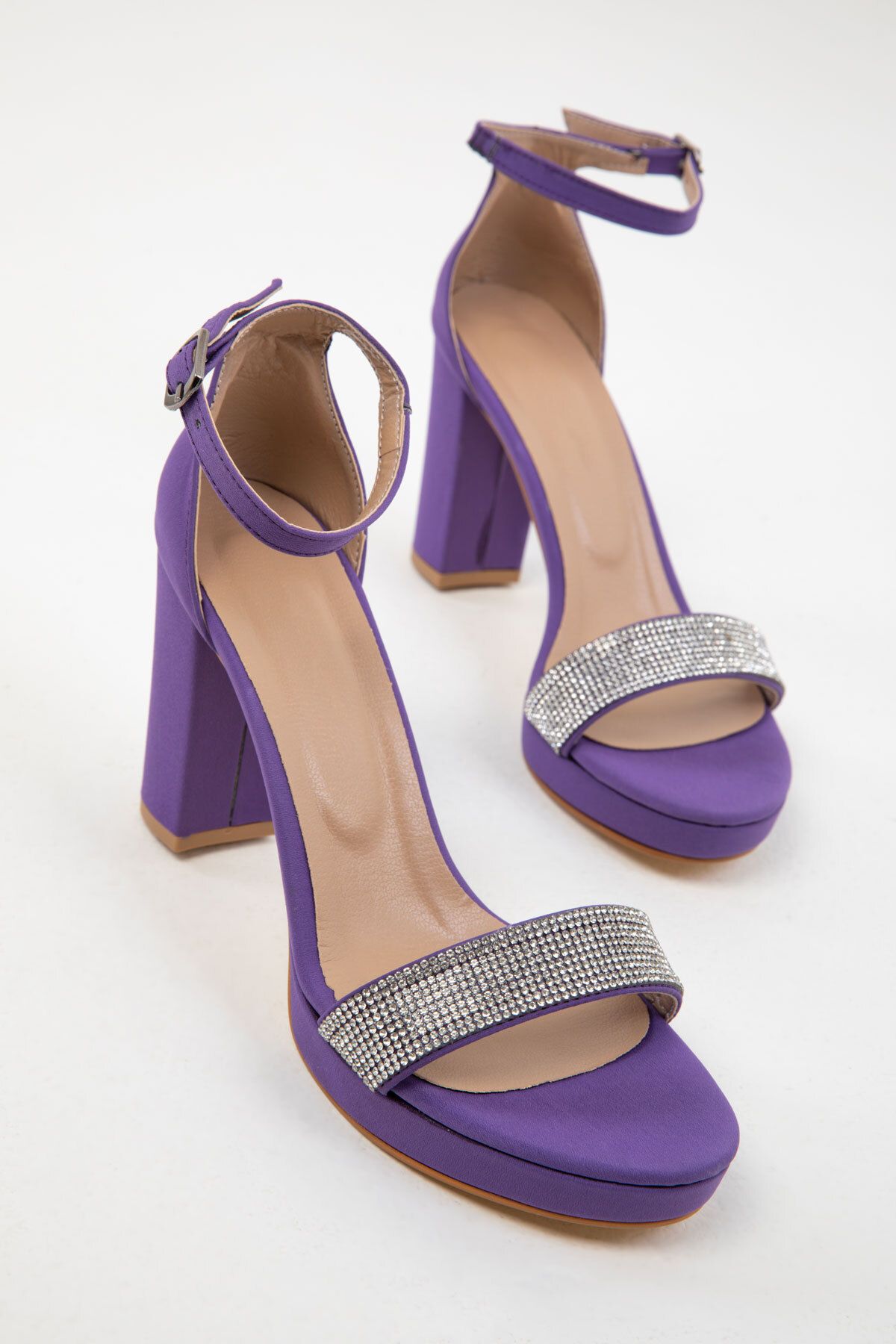 SOHO-Klassische lila matte Satin-Damenschuhe mit Absatz – 20172 2