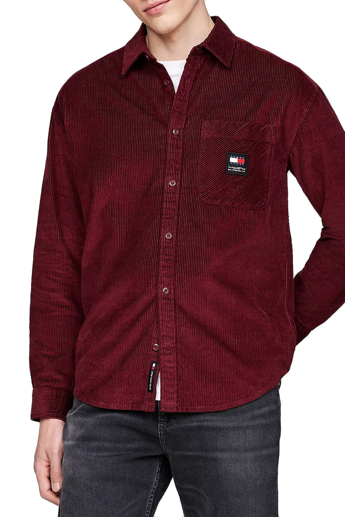 Tommy Jeans-Men's Velvet Corduroy Shirt - Relaxed Fit Dm0Dm19660 Vlp 2