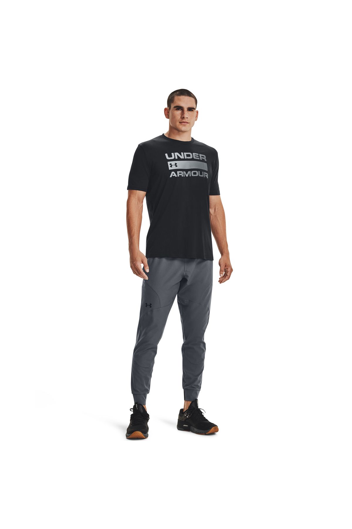 تی شرت ورزشی مشکی مردانه شماره تیم UA آقایان آستین کوتاه 1329582 001 Under Armour