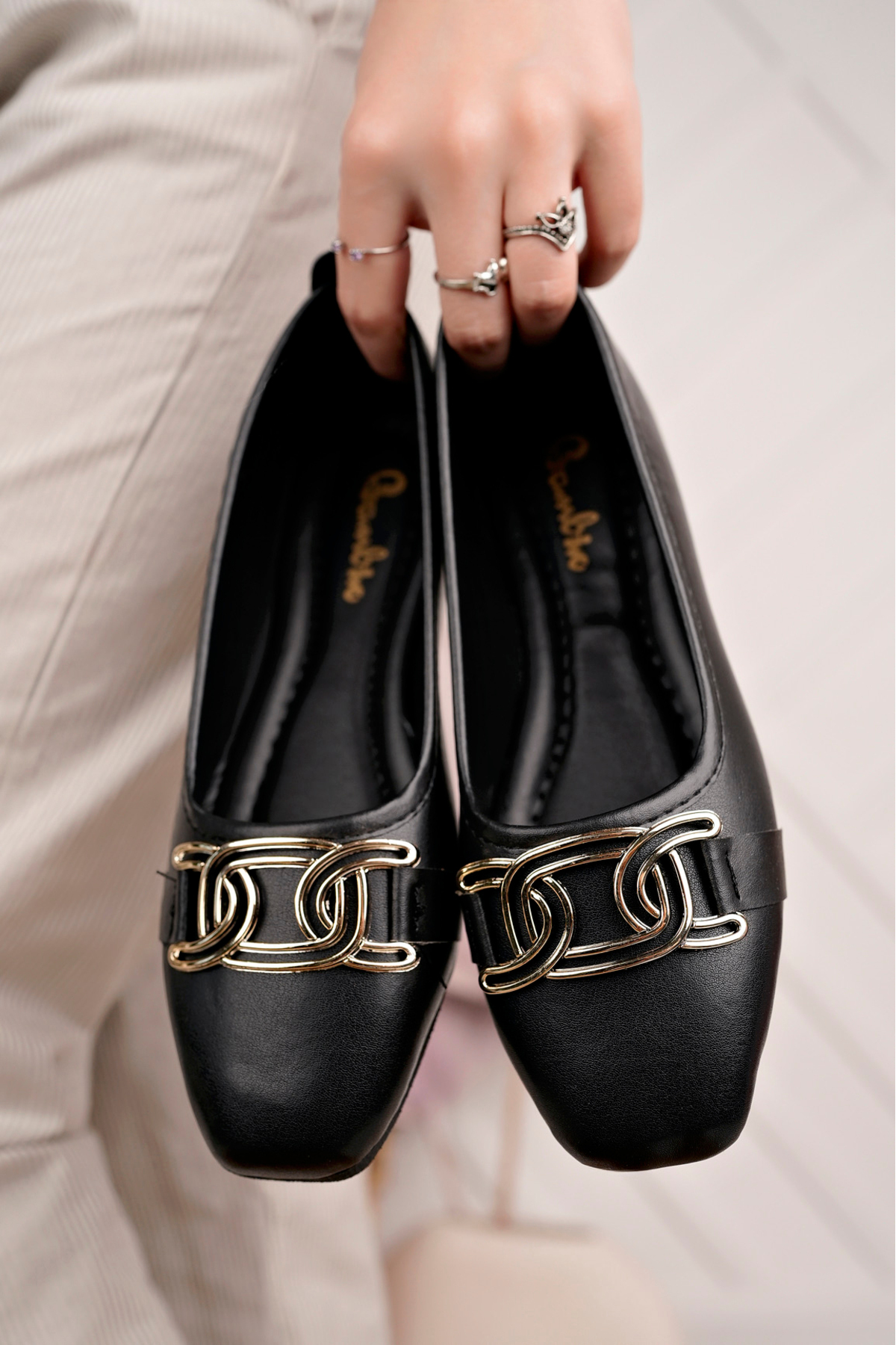 Modafırsat-Pantofi de damă, negri, eleganti, casual 4
