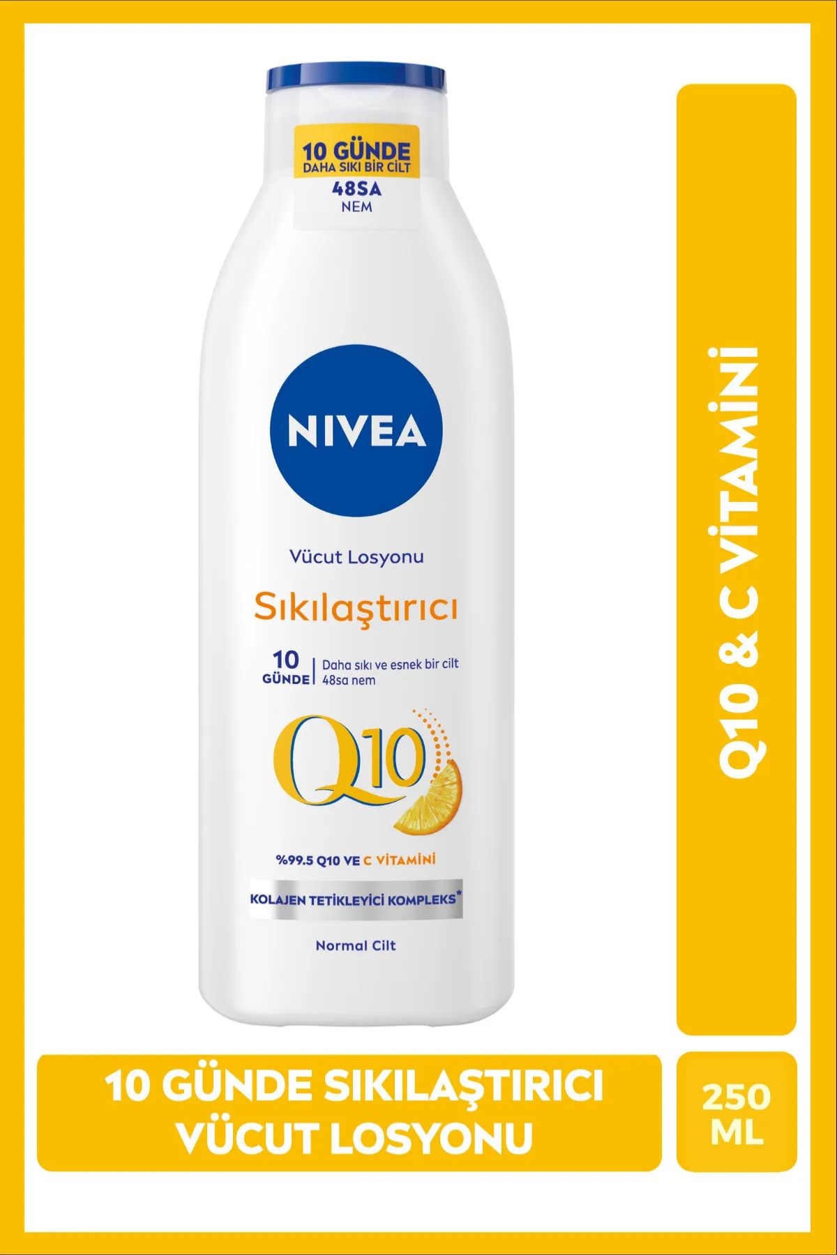 لوسیون بدن سفت کننده ویتامین C Q10 250 میلی لیتر و کرم ضد چروک ضد پیری دست 75 میلی لیتر NIVEA