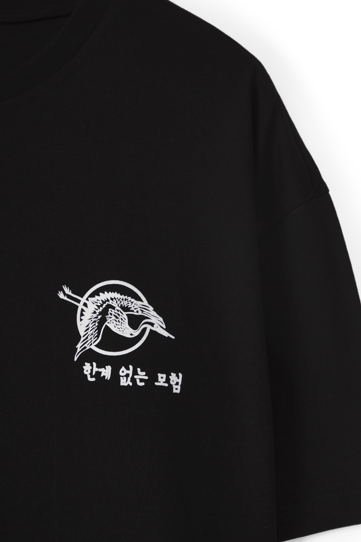 Trendyol Collection-Tricou negru supradimensionat din bumbac cu model Orientul Îndepărtat - TMNSS23TS00170 5