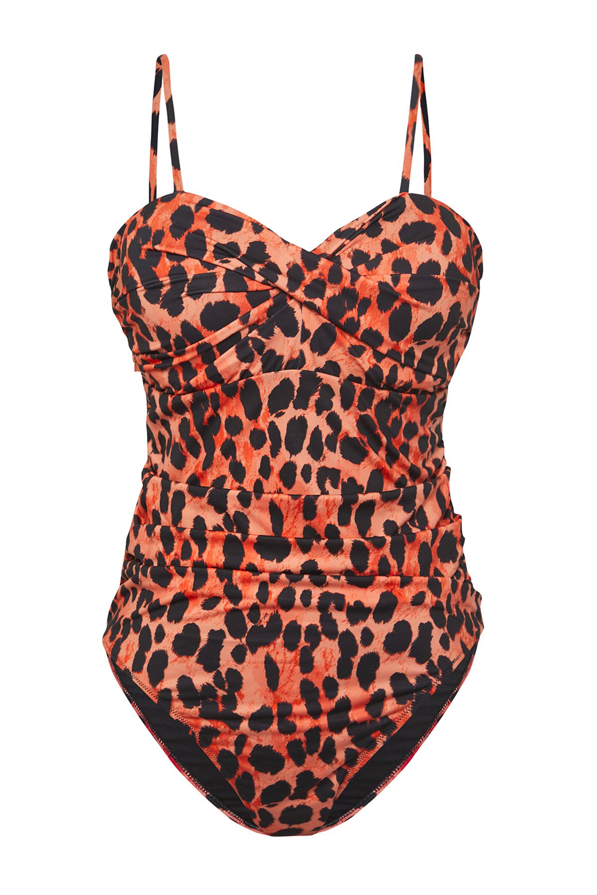 Trendyol Collection-Plavky bez ramínek s leopardím vzorem – přehozené, Regular Fit TBESS25MA00088 5