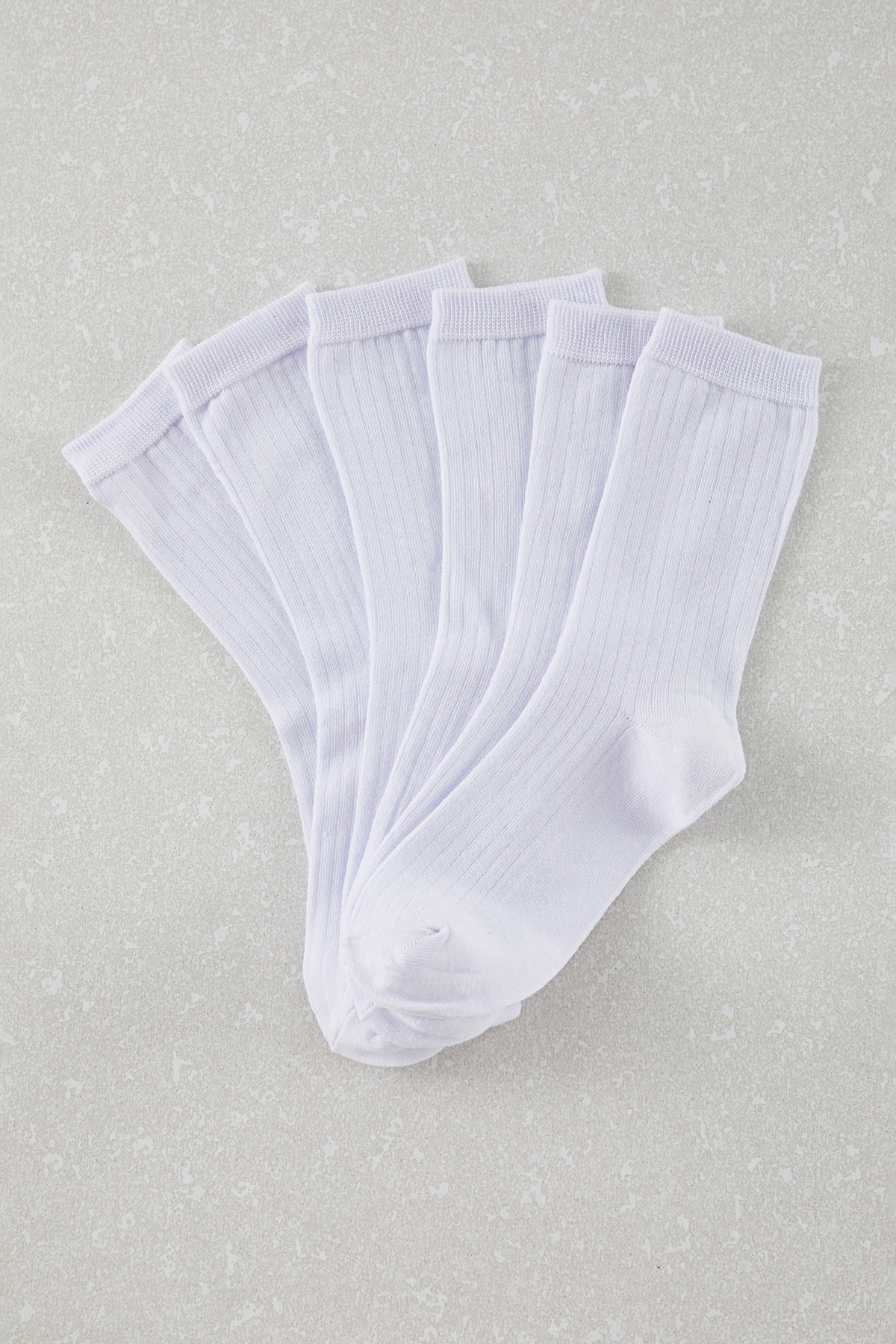 Trendyol Collection-Set mit 6 weißen, mittelgroßen Unisex-College-Tennis-Socken aus Baumwolle – TMNAW25CO00010 2